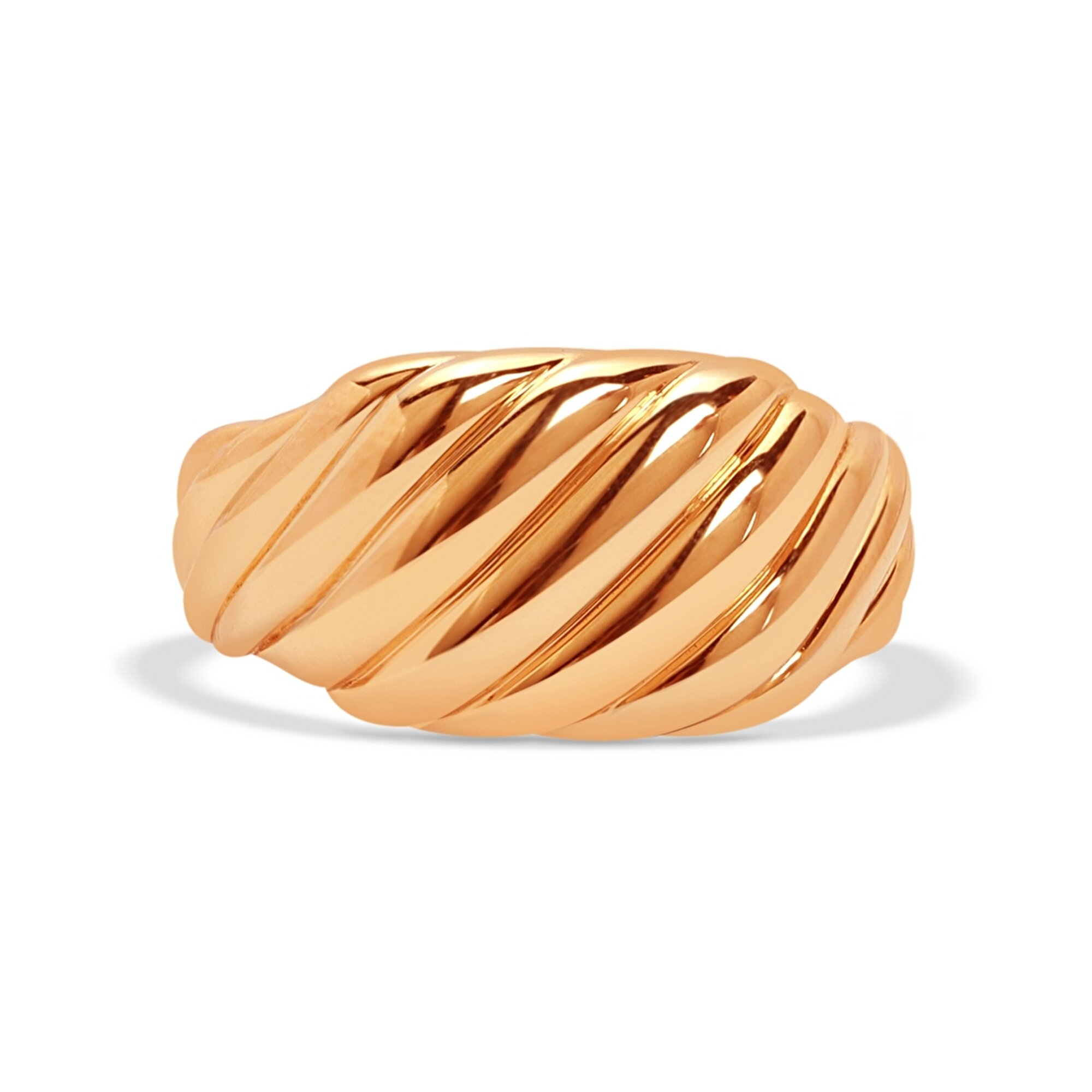 14 Ayar Rose Altın Trend Burgu Yüzük