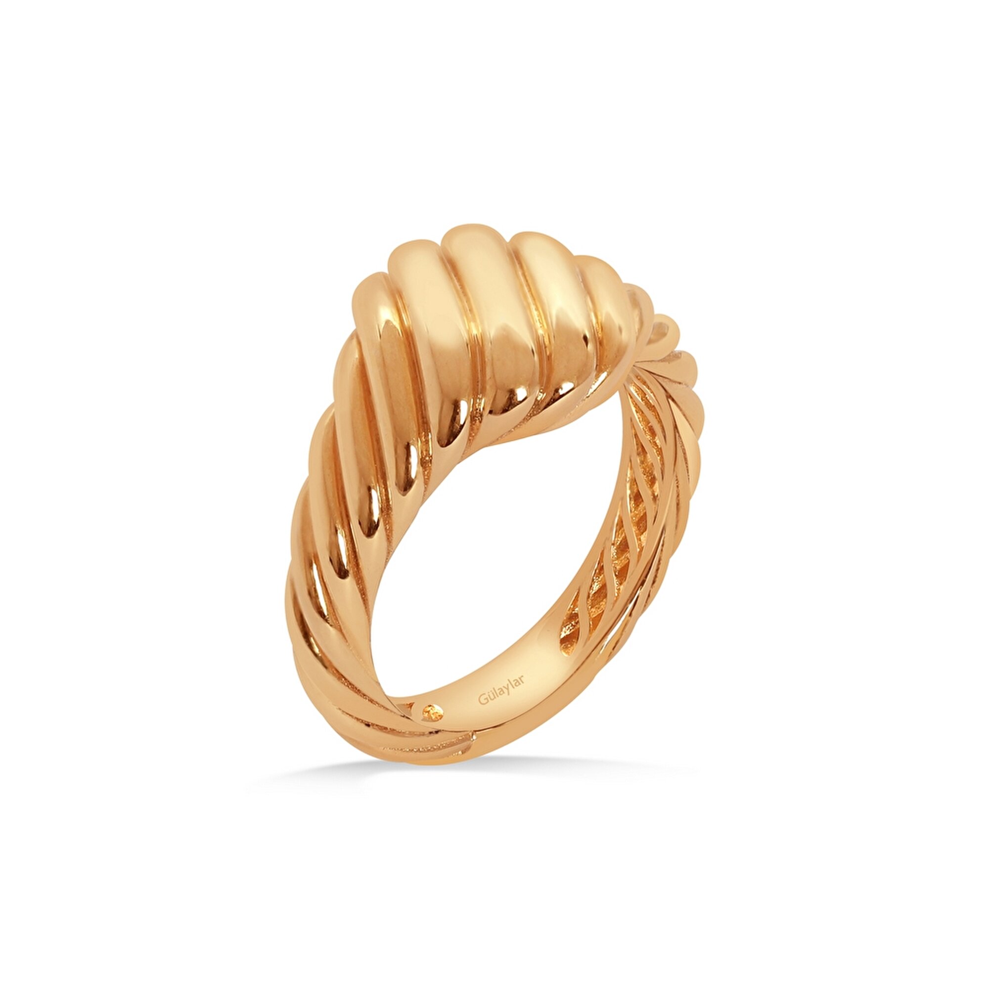 14 Ayar Rose Altın Trend Burgu Yüzük