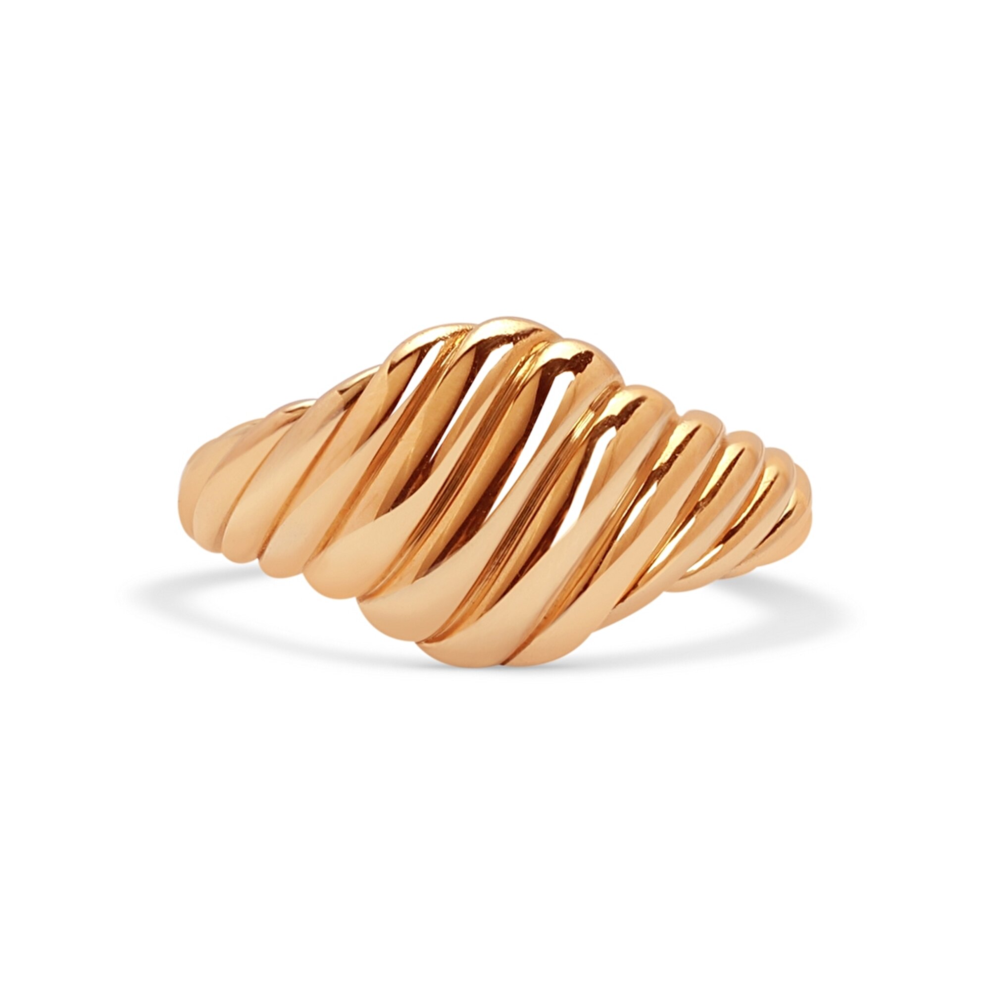 14 Ayar Rose Altın Trend Burgu Yüzük