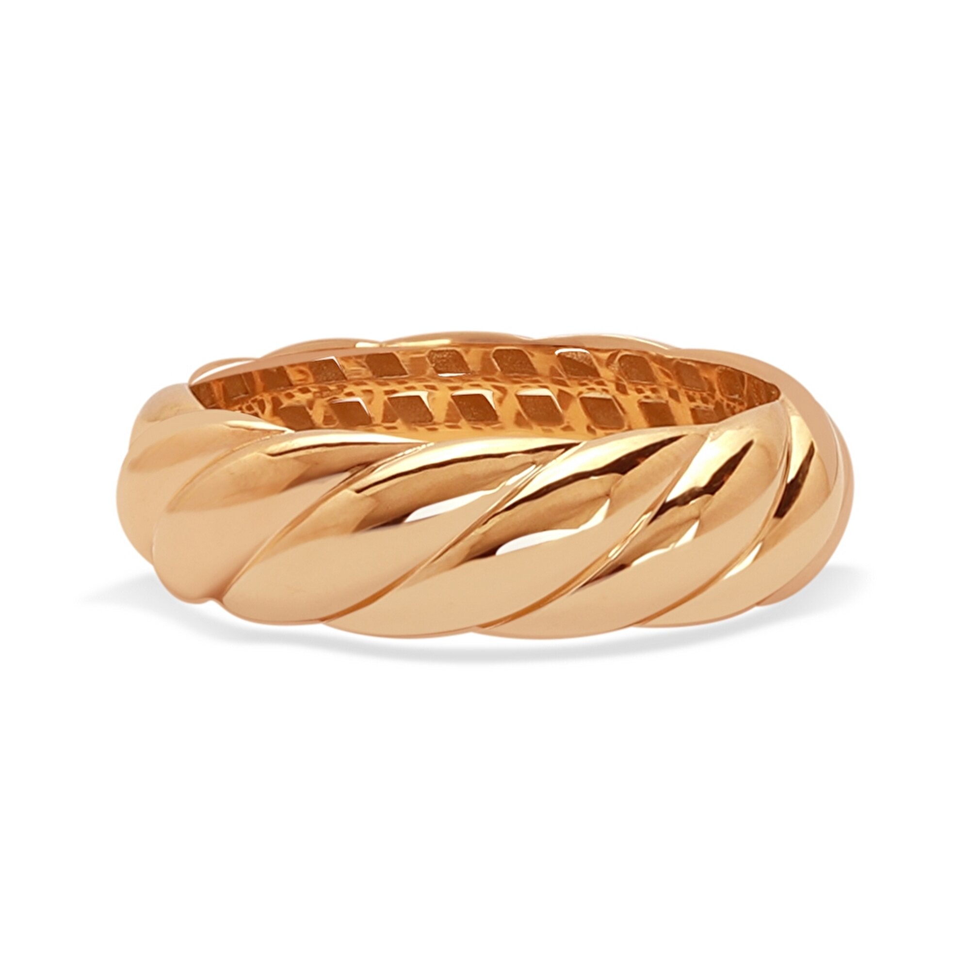 14 Ayar Rose Altın Trend Burgu Yüzük