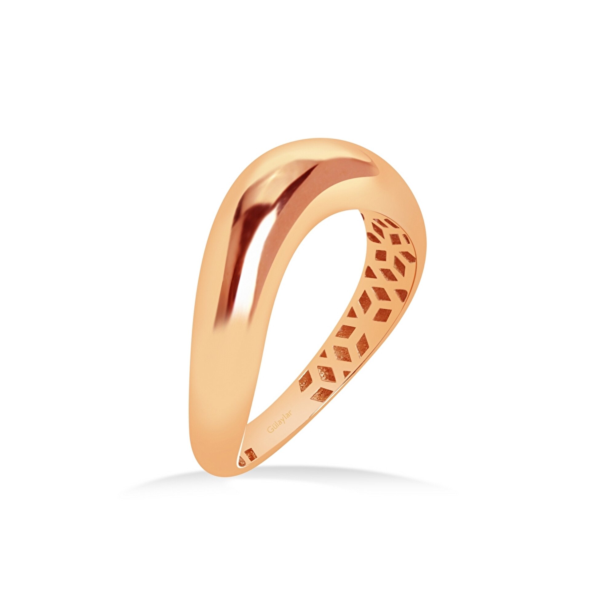 14 Ayar Rose Altın Dalga Yüzük