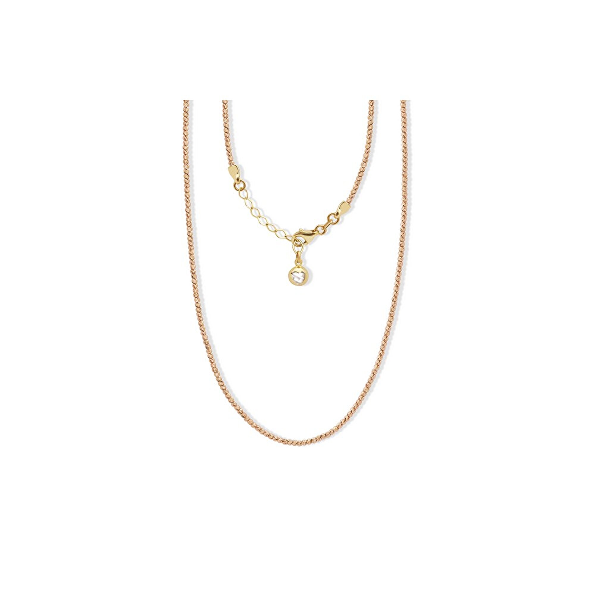 14 Ayar Rose-Sarı Altın Dorika Zincir Kolye