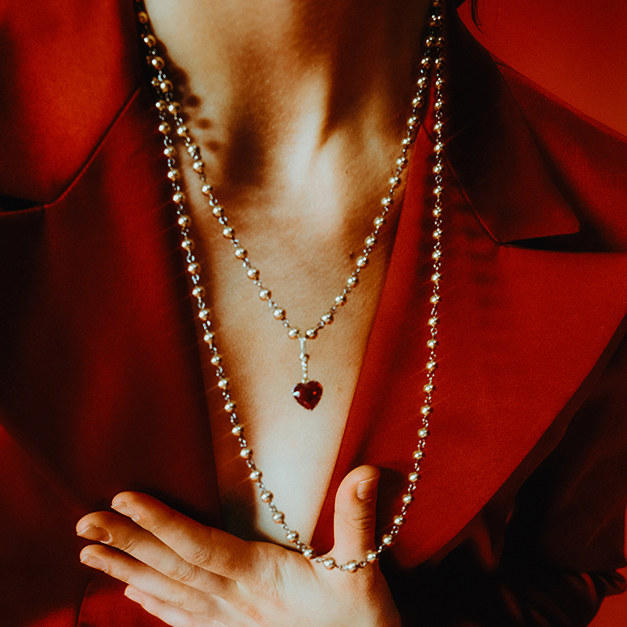 14 Ayar Rose-Siyah Altın Toplu Zincir Kolye