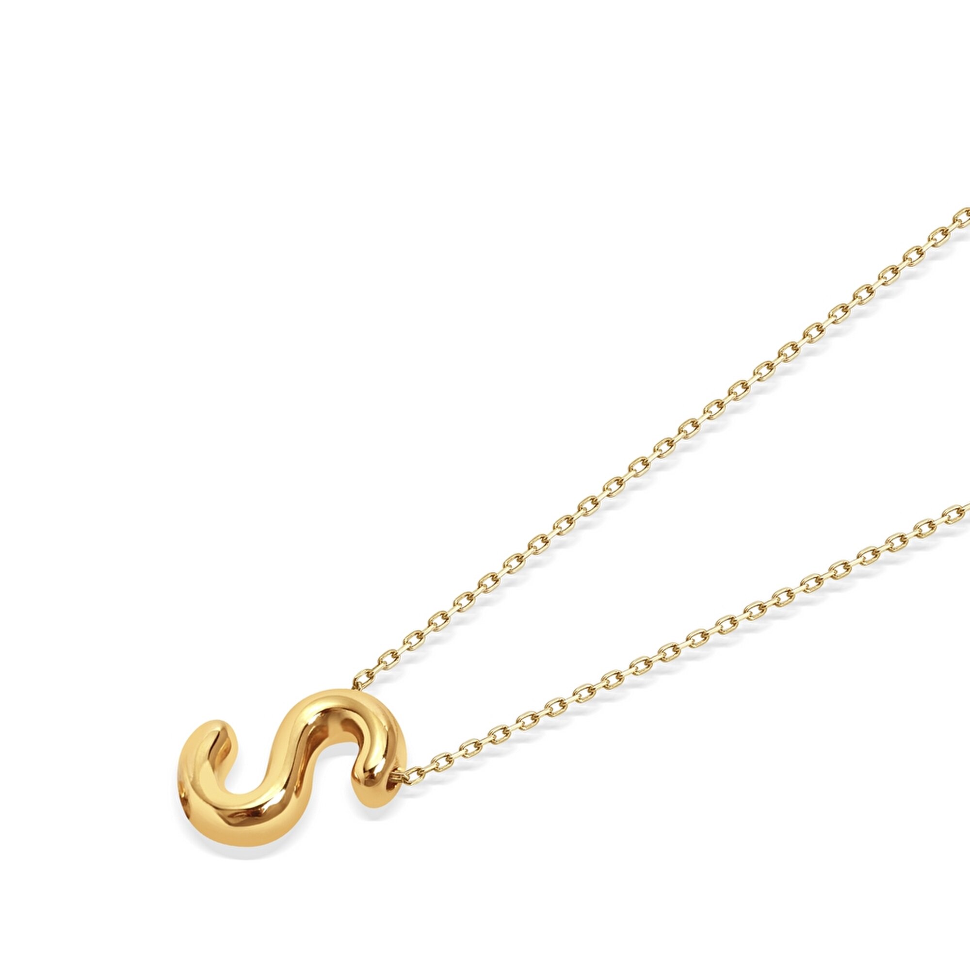 14 Ayar S Harf Bubble Kolye