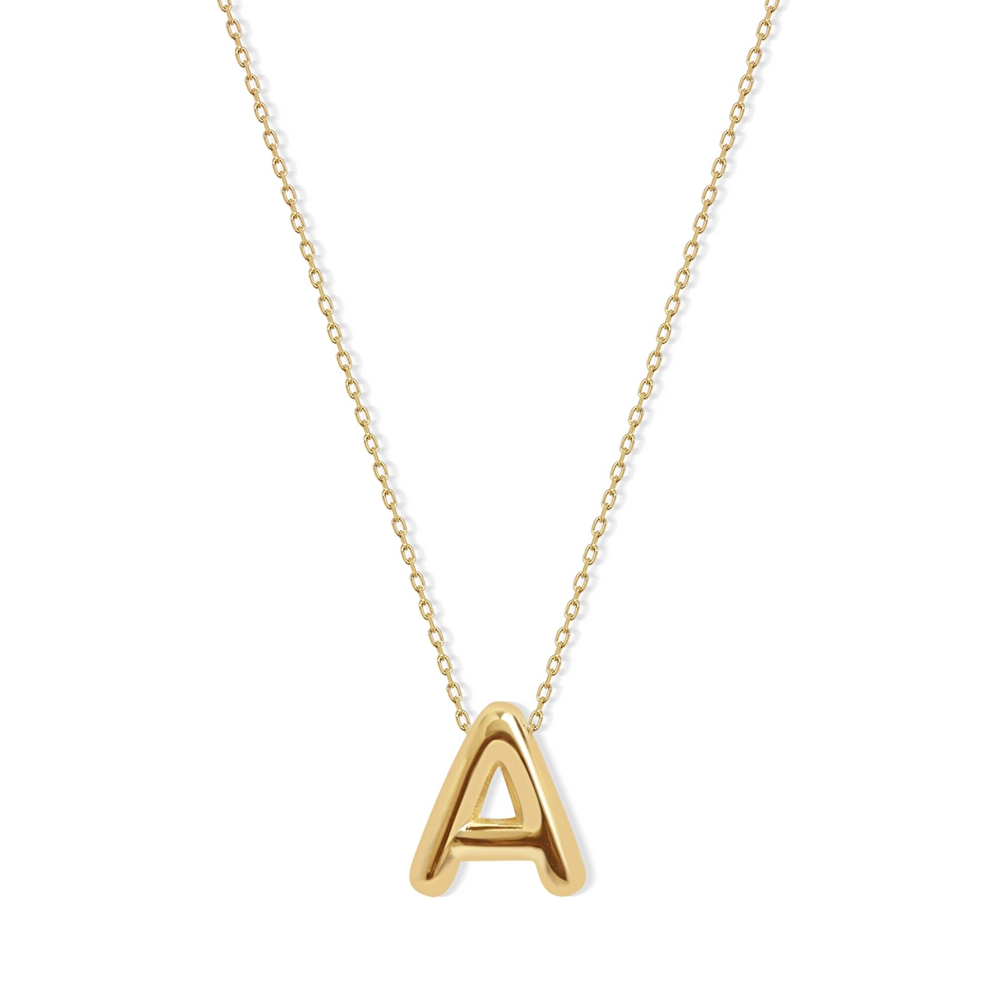 14 Ayar A Harf Bubble Kolye