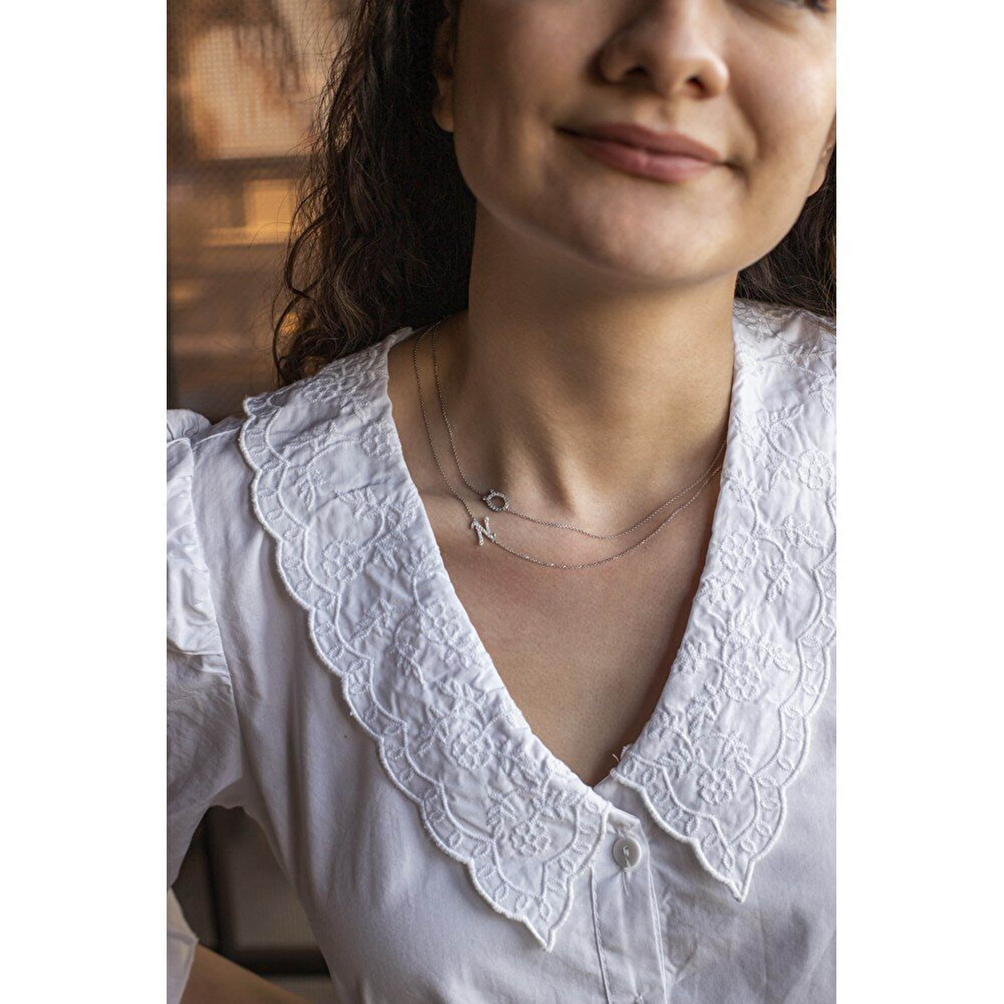 14 Ayar Sarı Altın A Harf Kolye