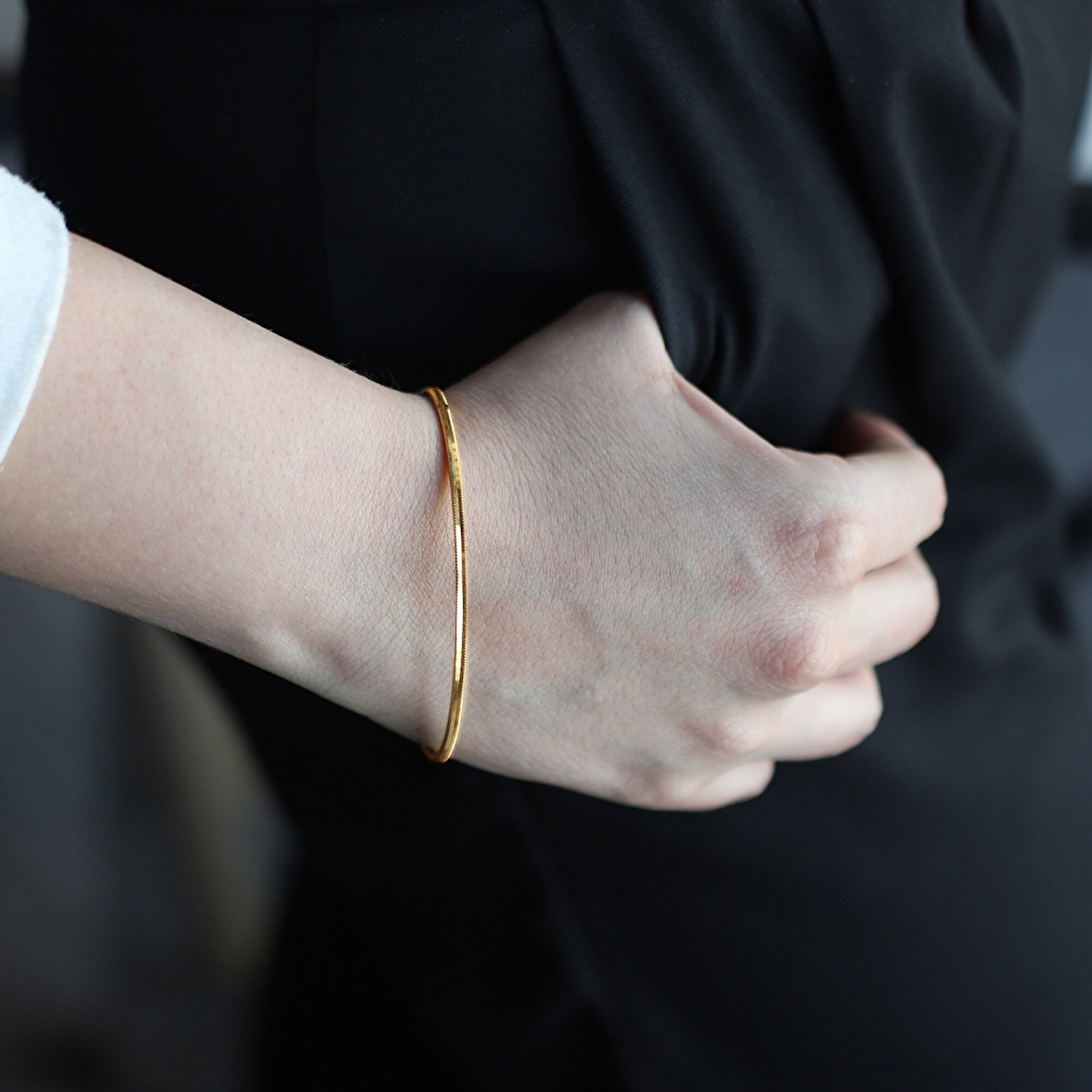 14 Ayar Sarı Altın Ajda Bilezik