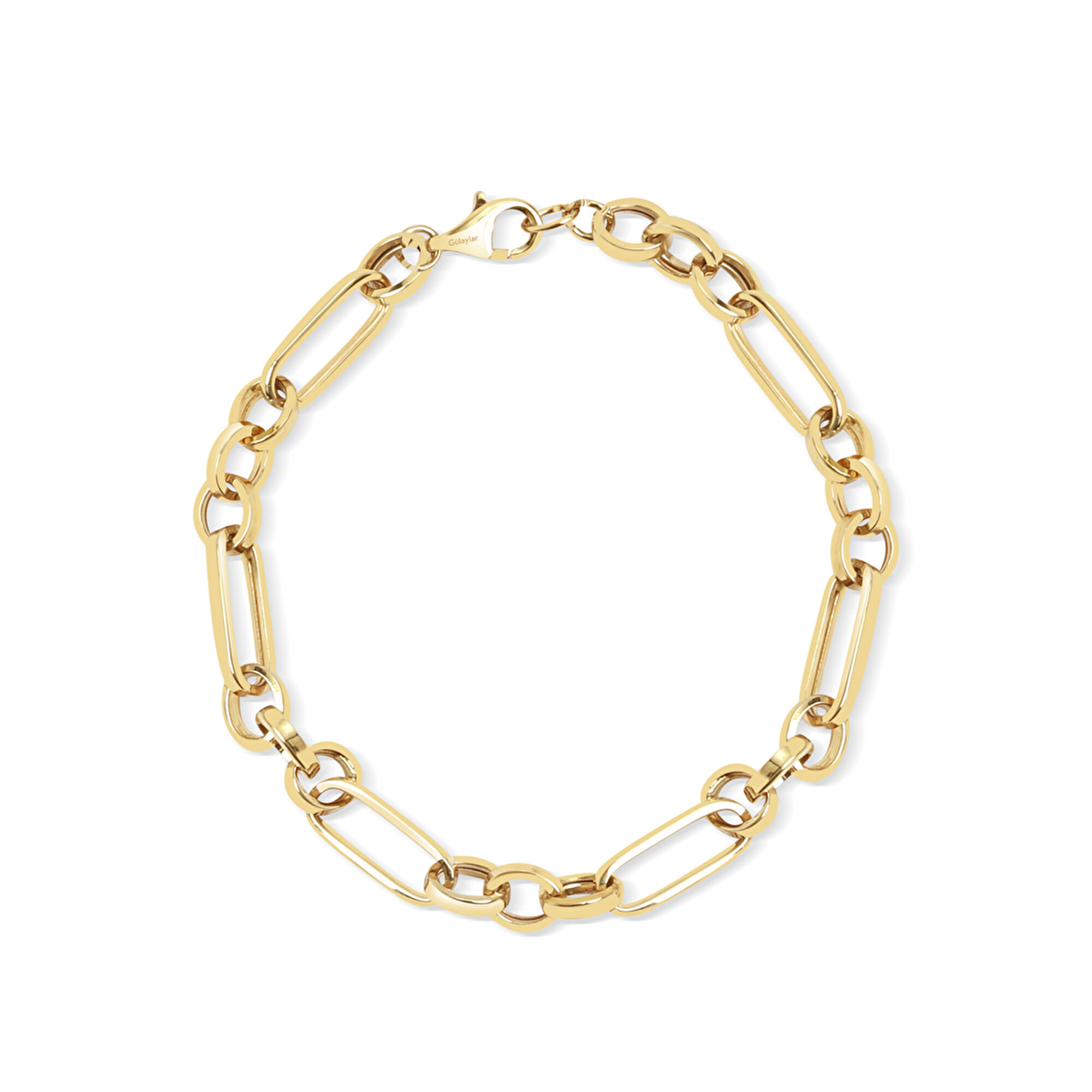 14 Ayar Sarı Altın Ataç Zincir Bileklik