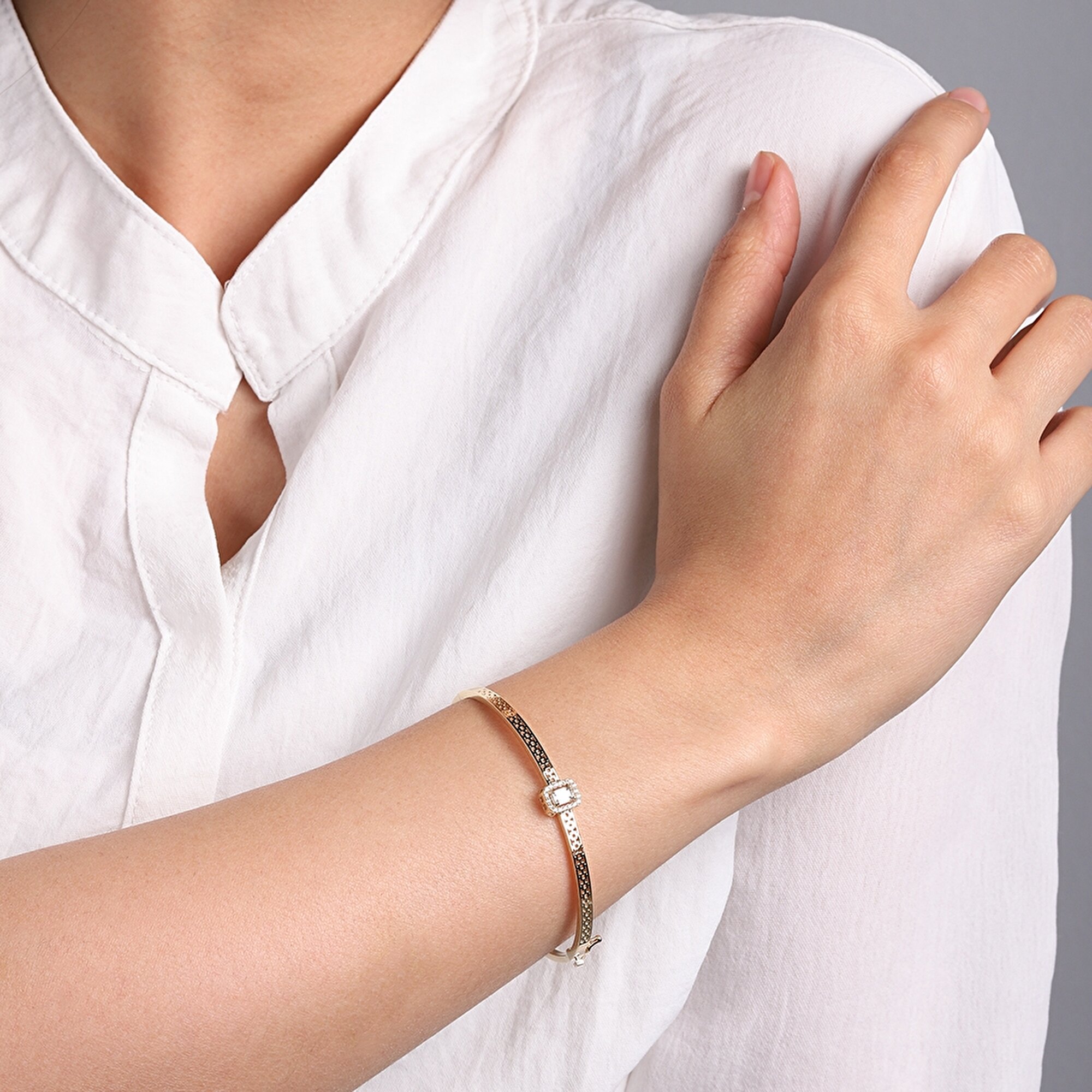 14 Ayar Sarı Altın Baget Kelepçe Bilezik