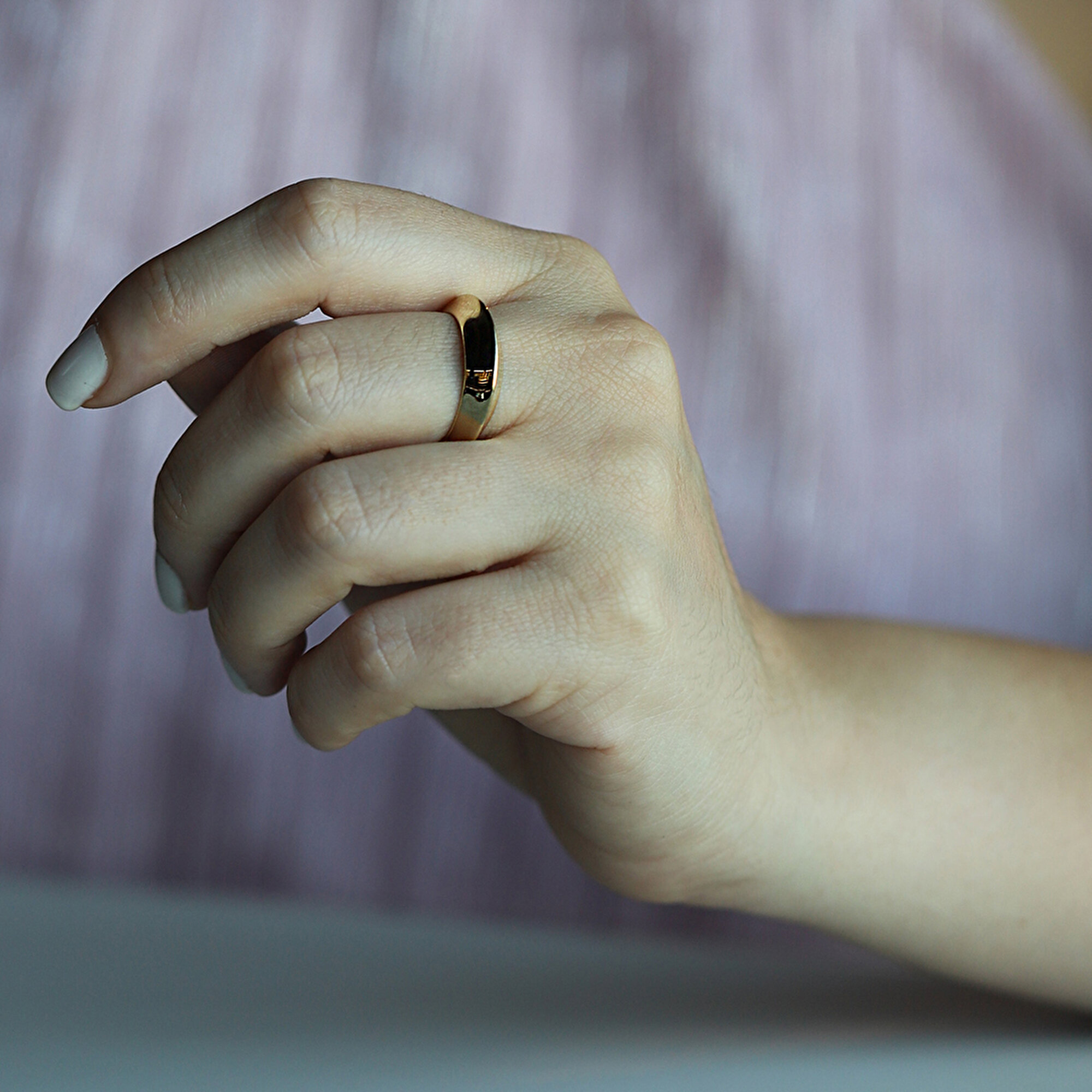 14 Ayar Sarı Altın Bombe Yüzük