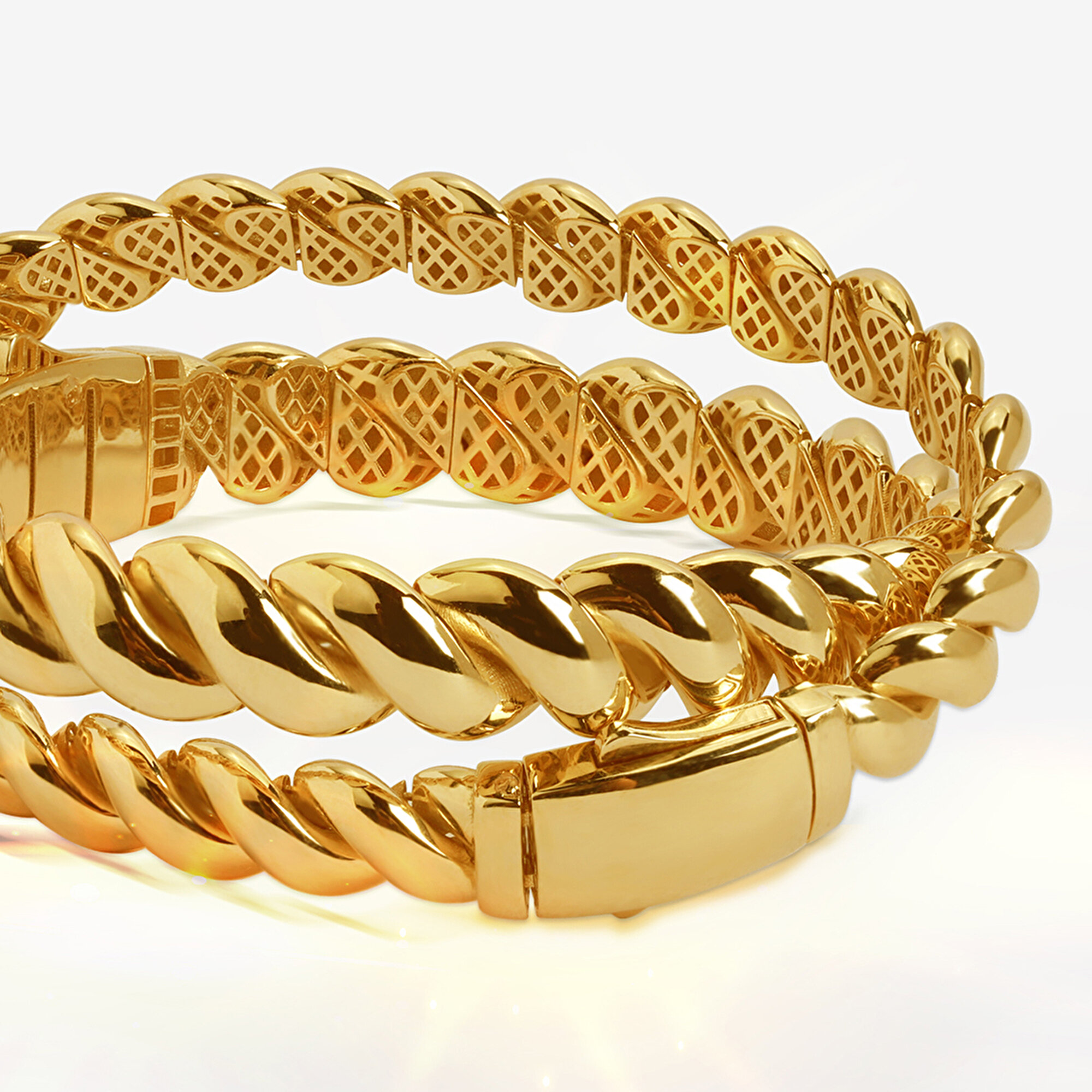 14 Ayar Sarı Altın Burgu Kelepçe Bilezik