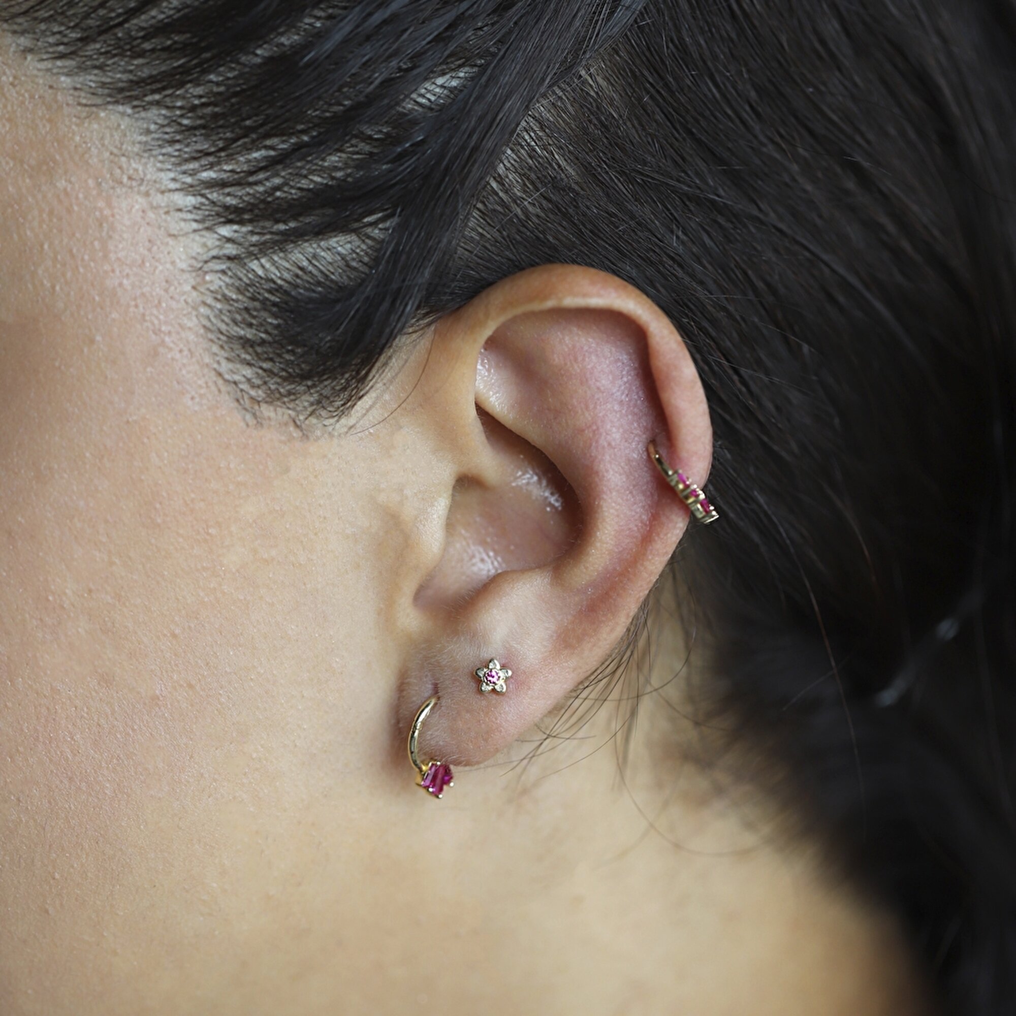 14 Ayar Sarı Altın Tragus Piercing