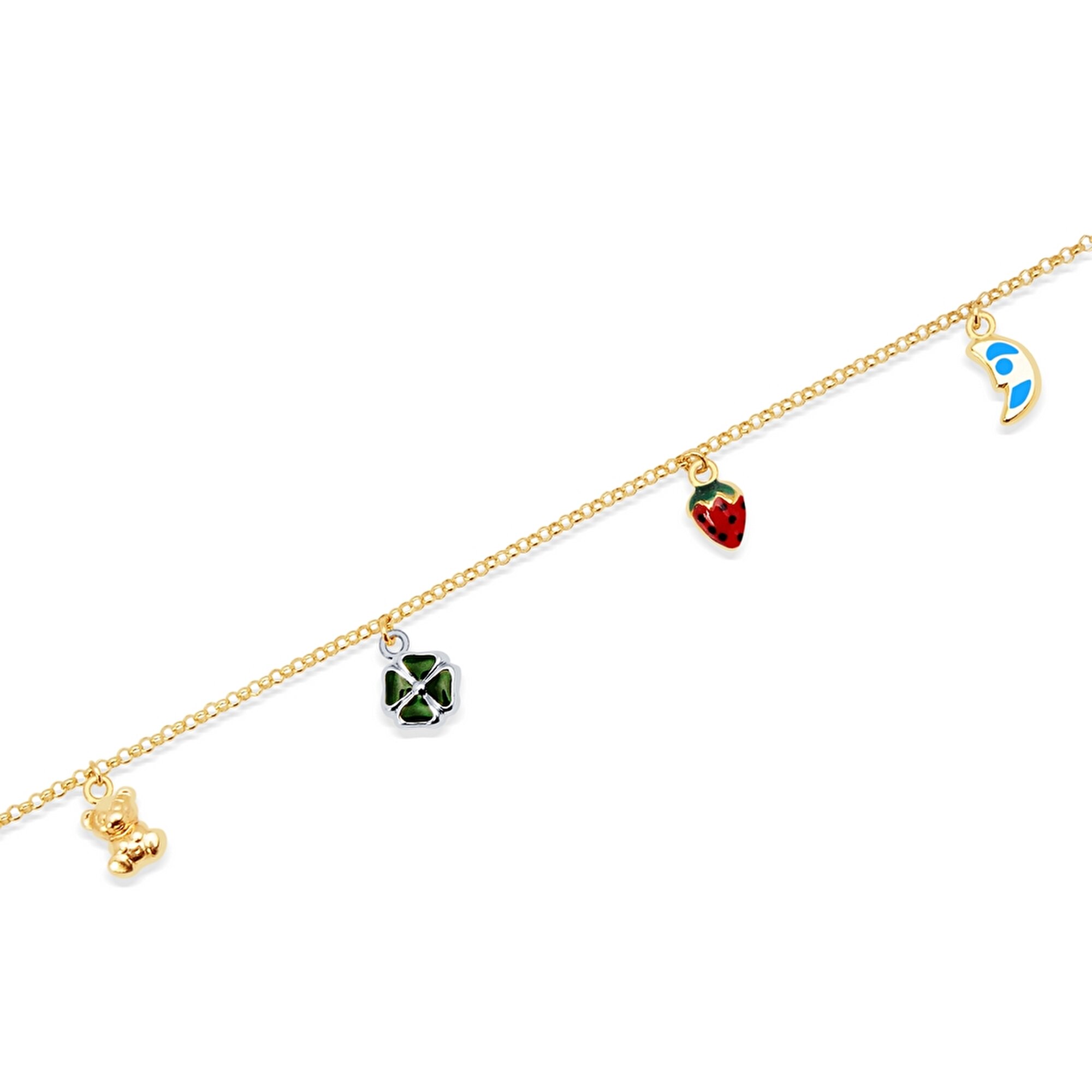 14 Ayar Sarı Altın Çocuk Bileklik