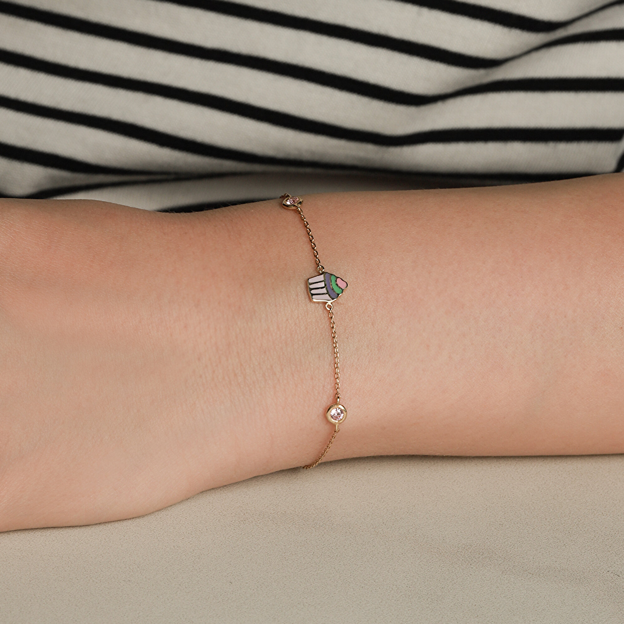 14 Ayar Sarı Altın Çocuk Bileklik