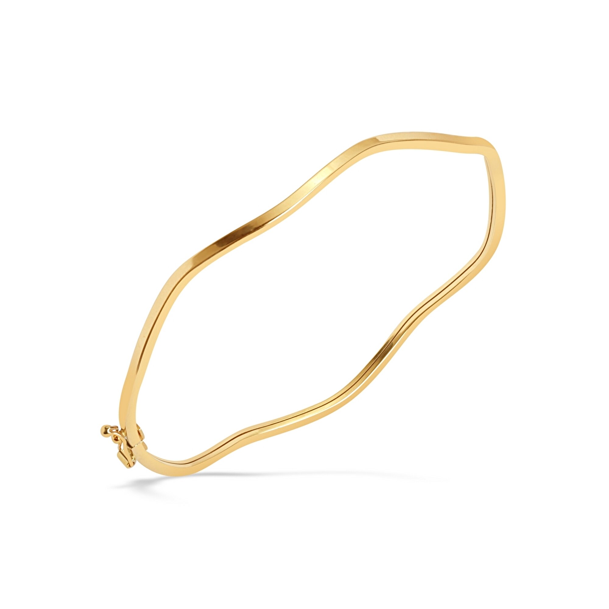 14 Ayar Sarı Altın Dalga Ajda Bilezik