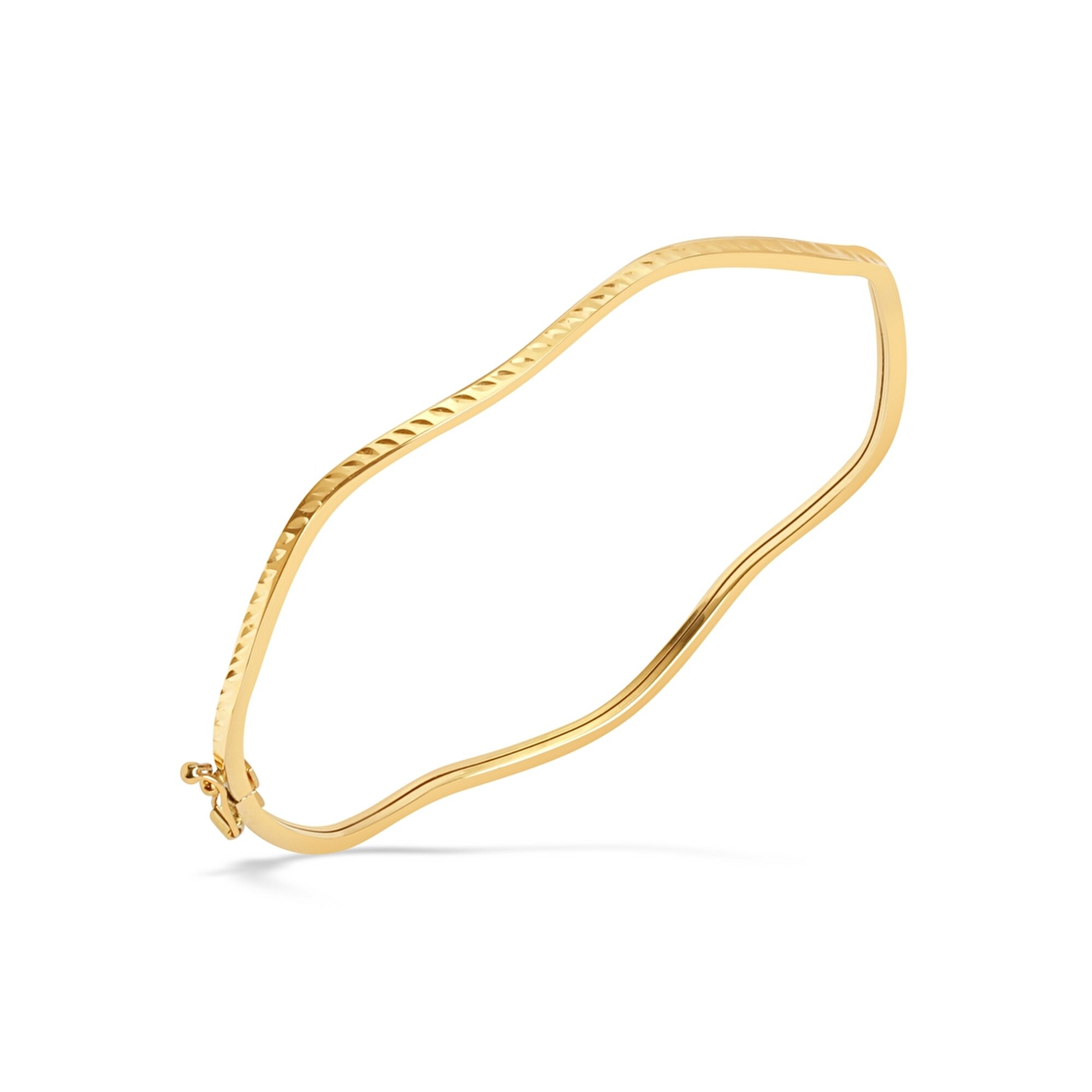 14 Ayar Sarı Altın Dalga Ajda Bilezik