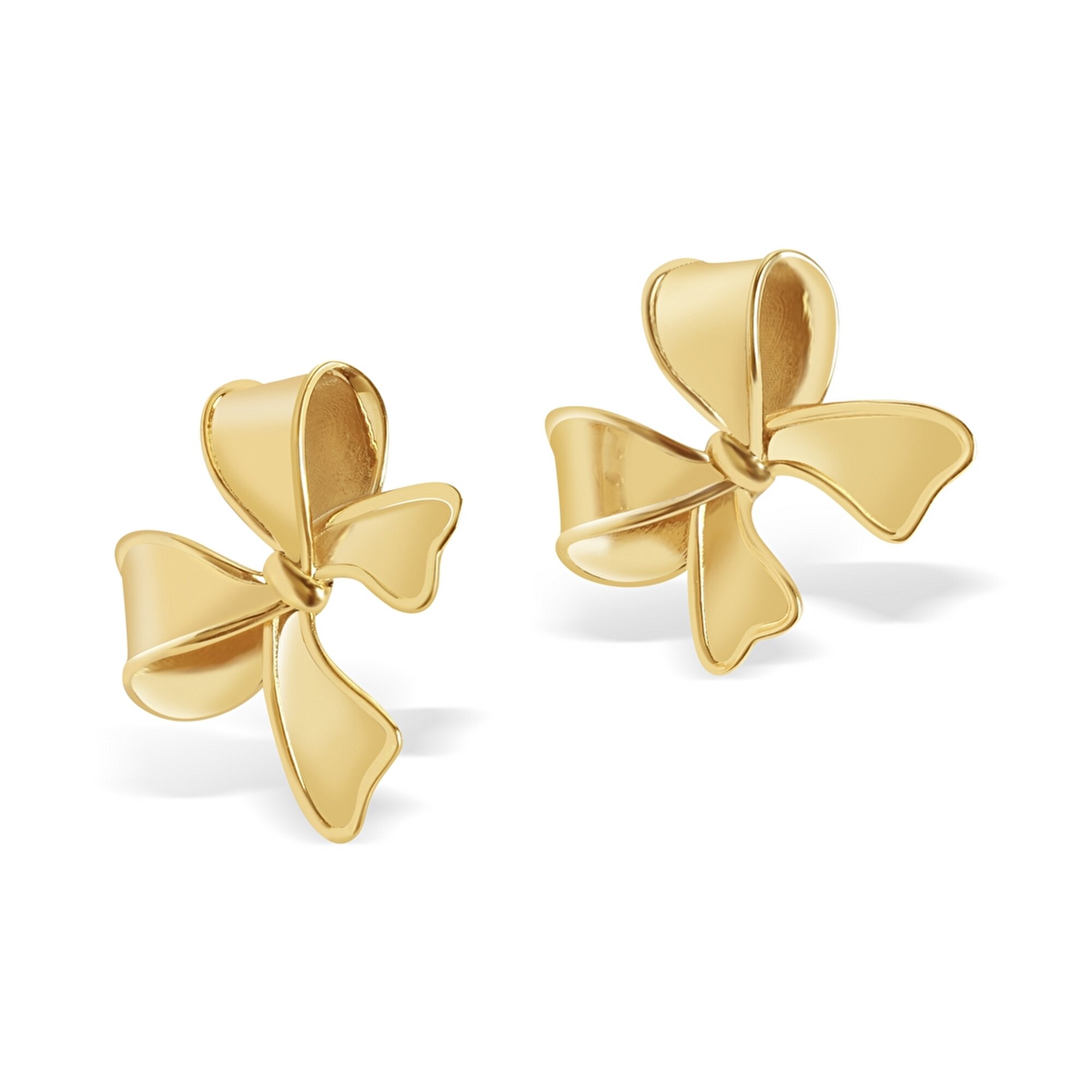 14 Ayar Sarı Altın Fiyonk Figürlü Küpe