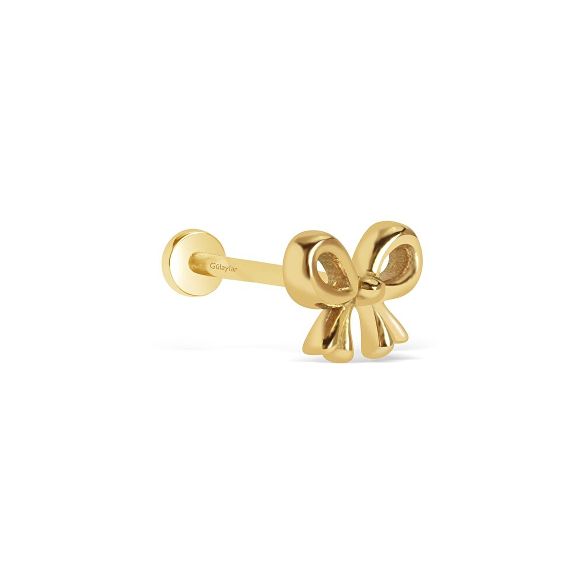 14 Ayar Sarı Altın Fiyonk Tragus Piercing