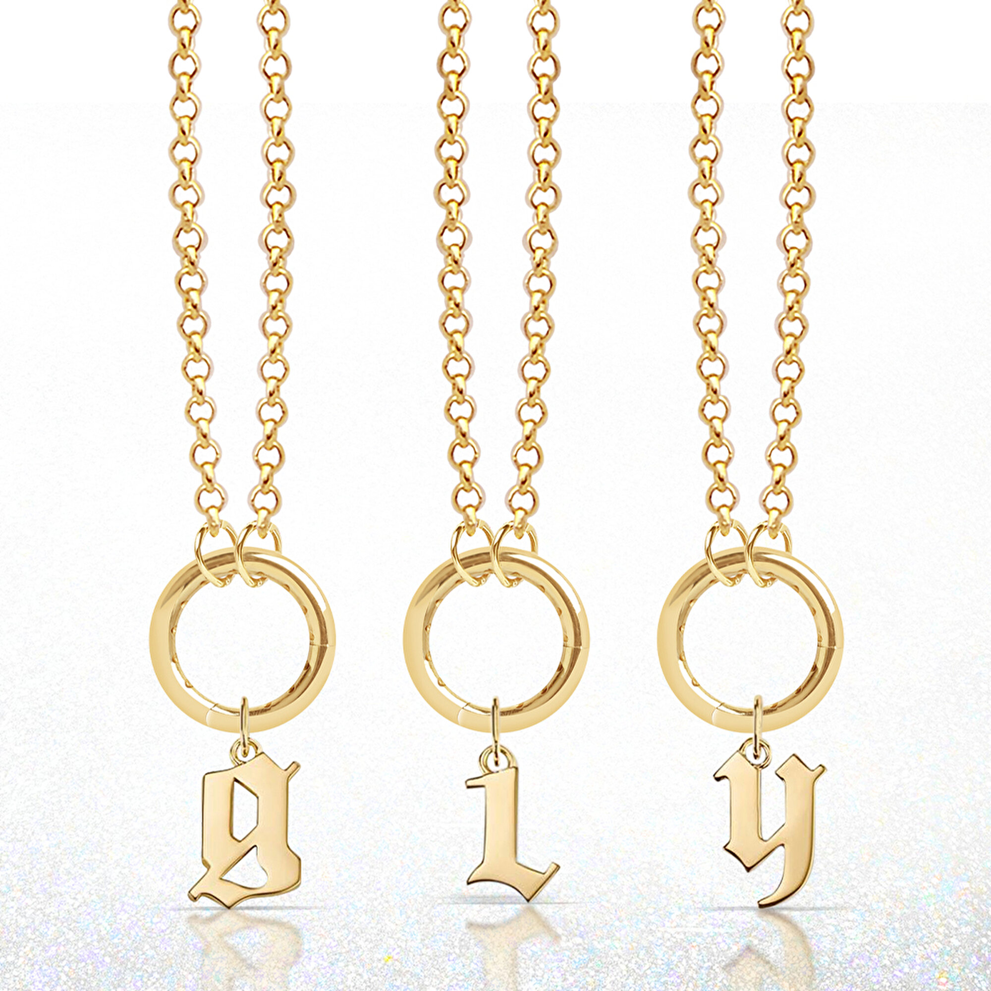 14 Ayar Sarı Altın G Harf Charm