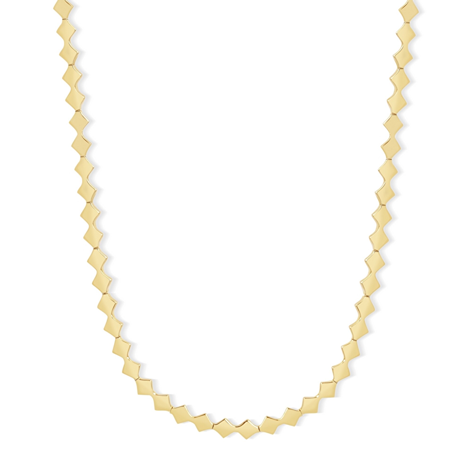 14 Ayar Sarı Altın Geometrik Gerdanlık Kolye
