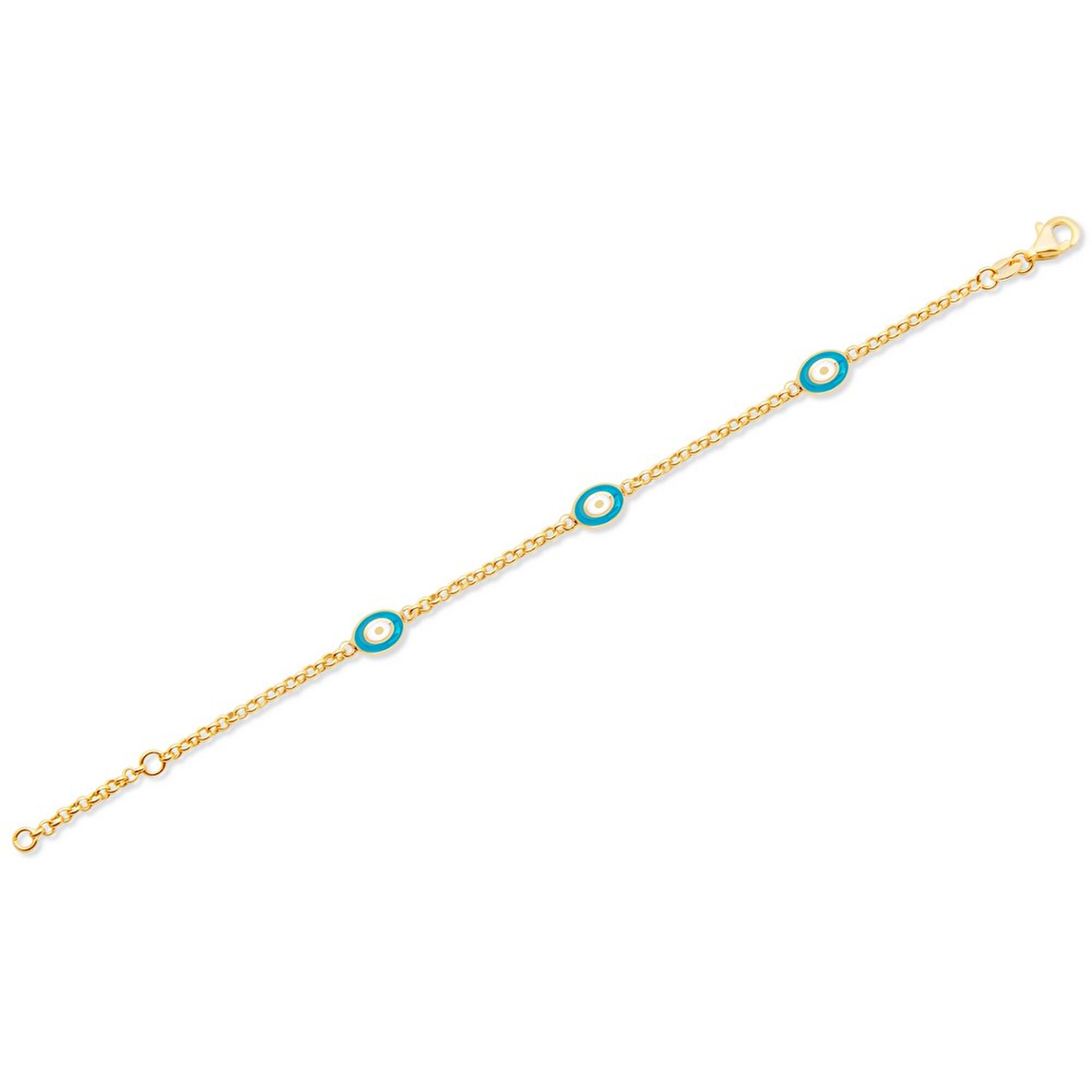 14 Ayar Sarı Altın Nazar Boncuklu Bileklik