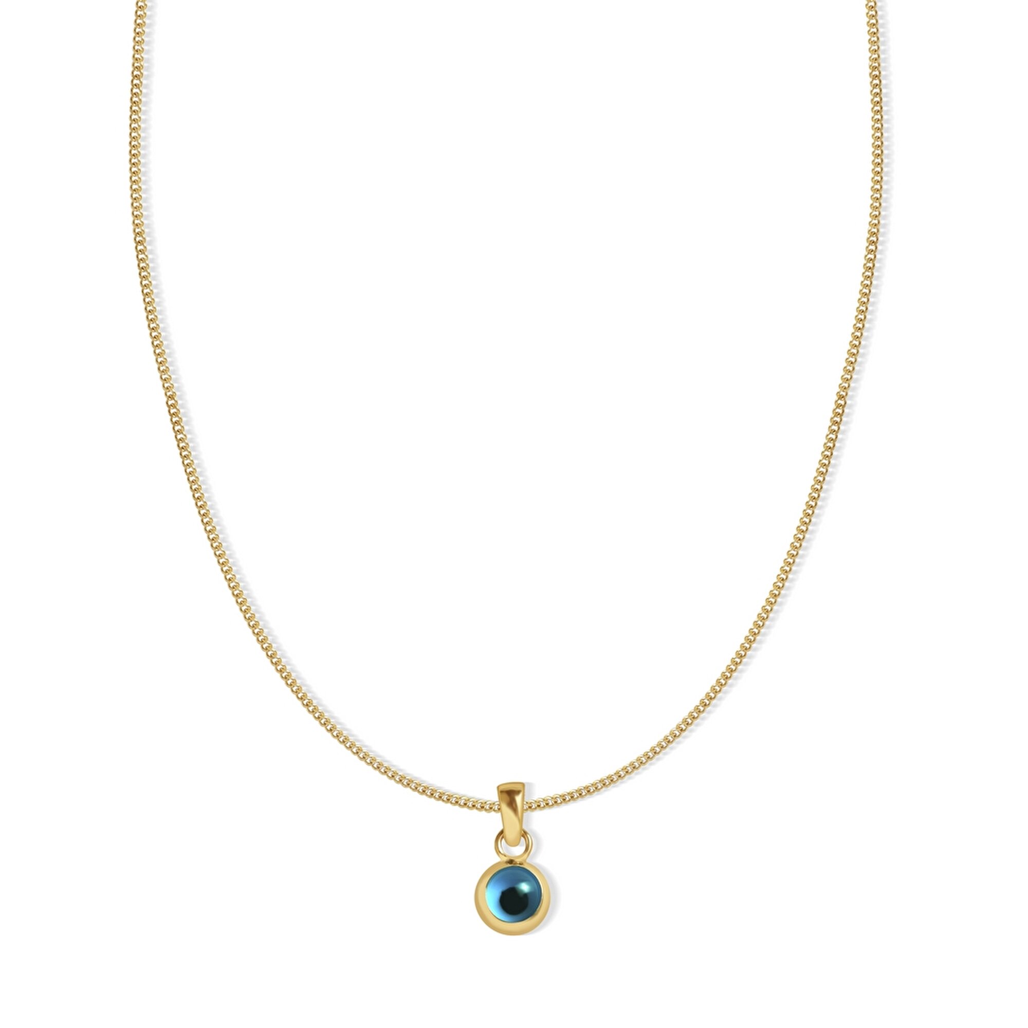 14 Ayar Sarı Altın Göz Figürlü Kolye