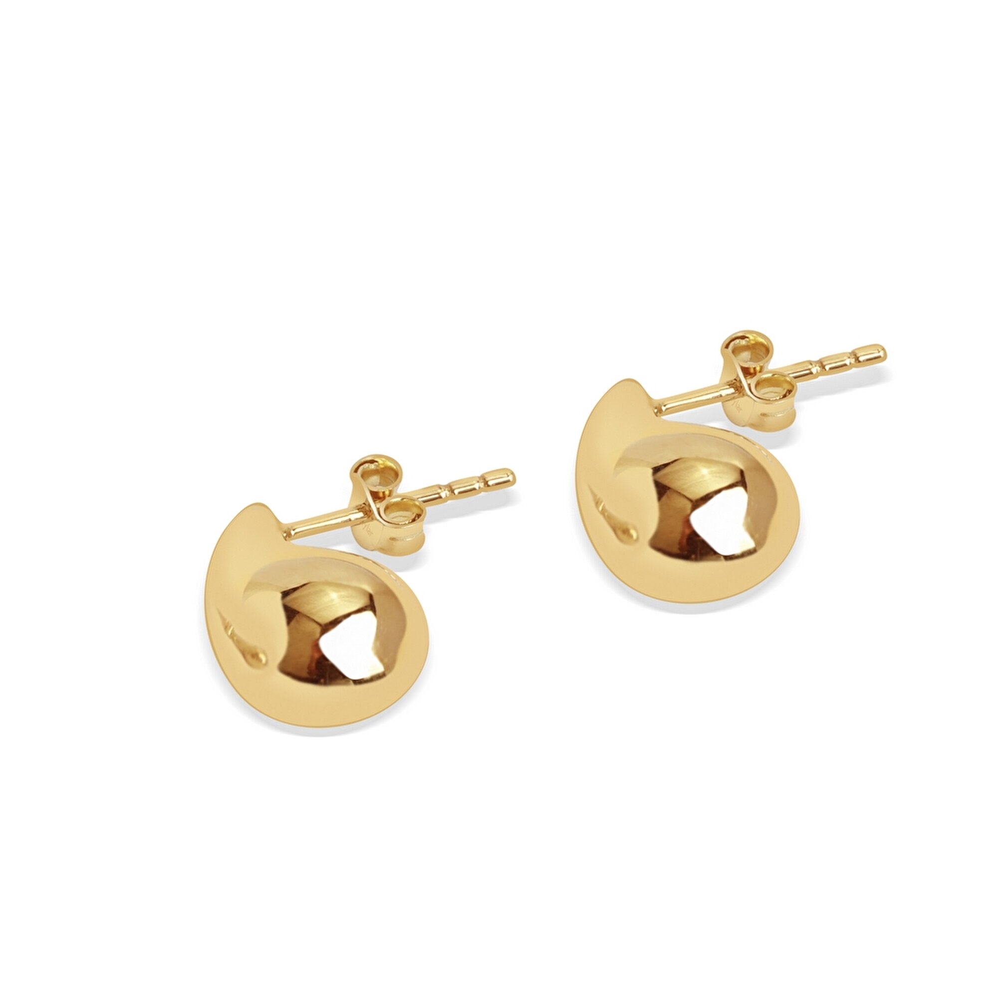 14 Ayar Sarı Altın Gözyaşı Damlası Küpe