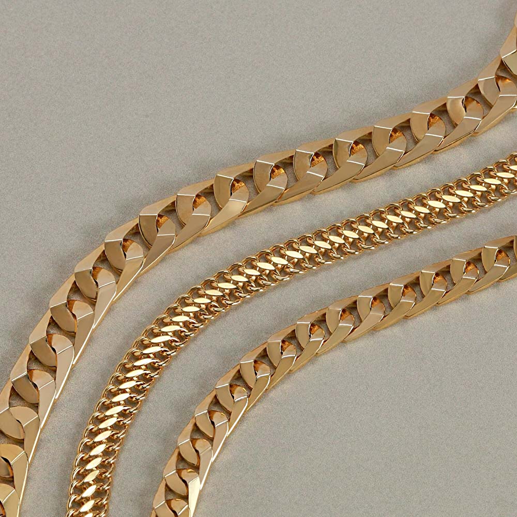 14 Ayar Sarı Altın Gurmet Zincir Bileklik