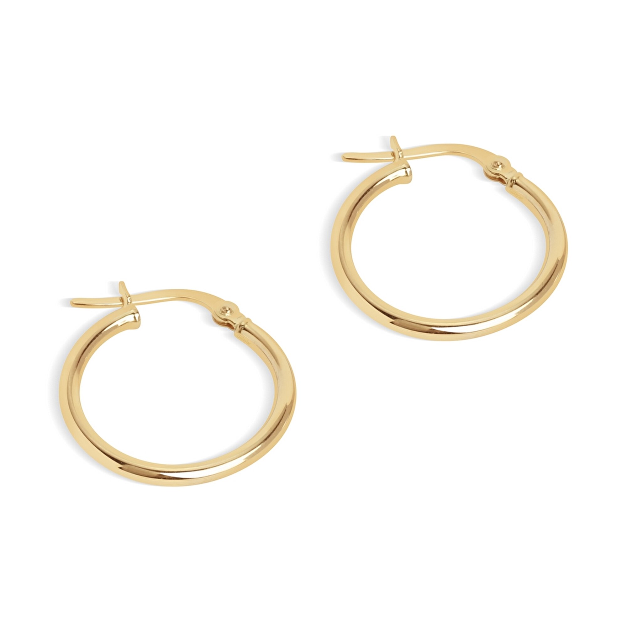 14 Ayar Sarı Altın Halka Küpe