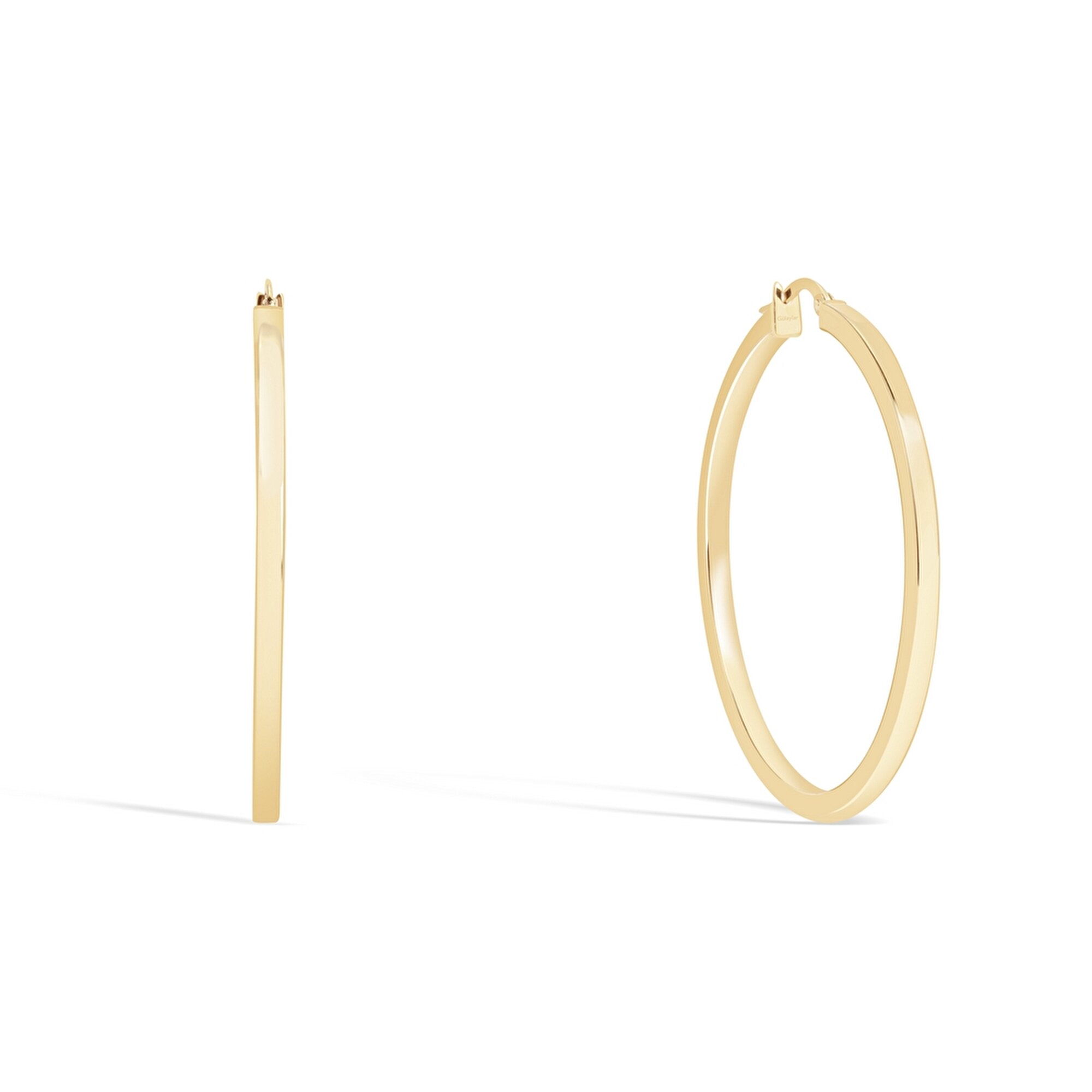 14 Ayar Sarı Altın Halka Küpe