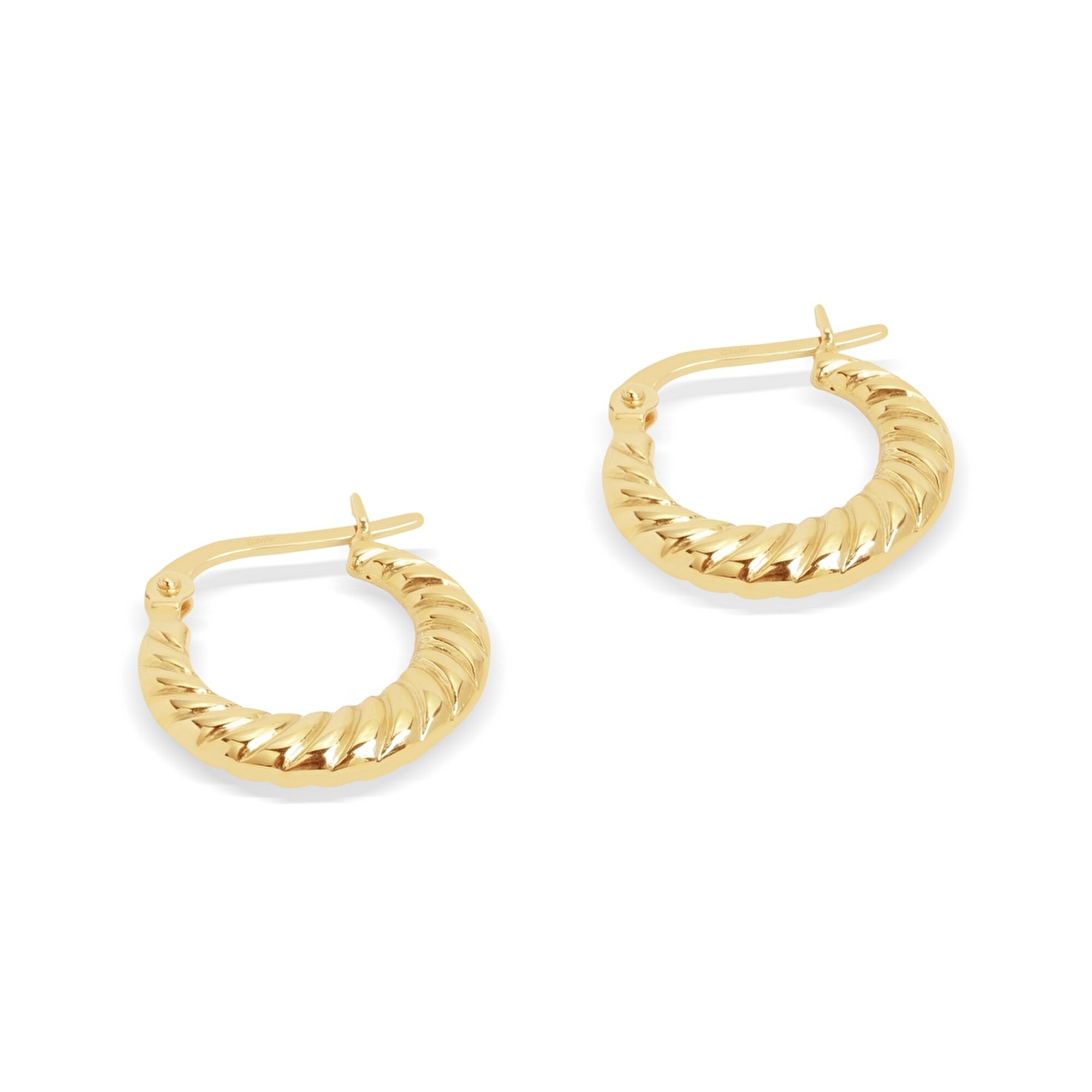 14 Ayar Sarı Altın Burgu Halka Küpe