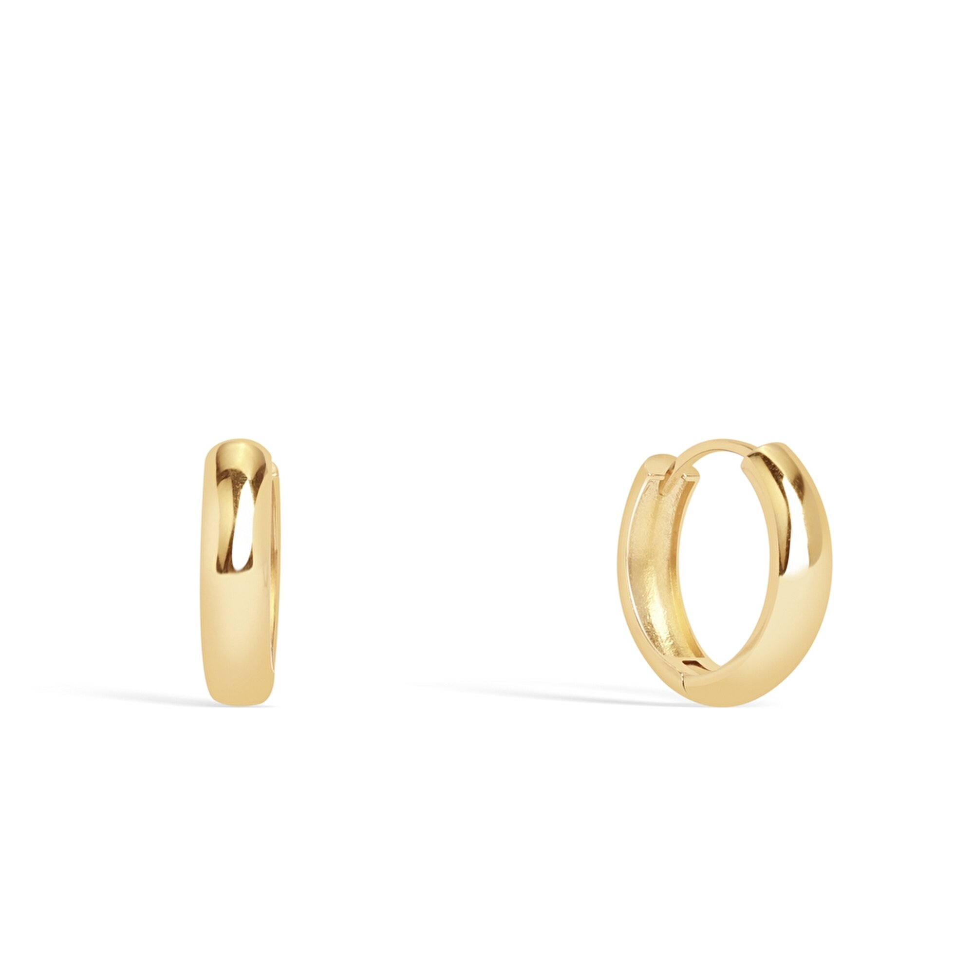 14 Ayar Sarı Altın Halka Küpe