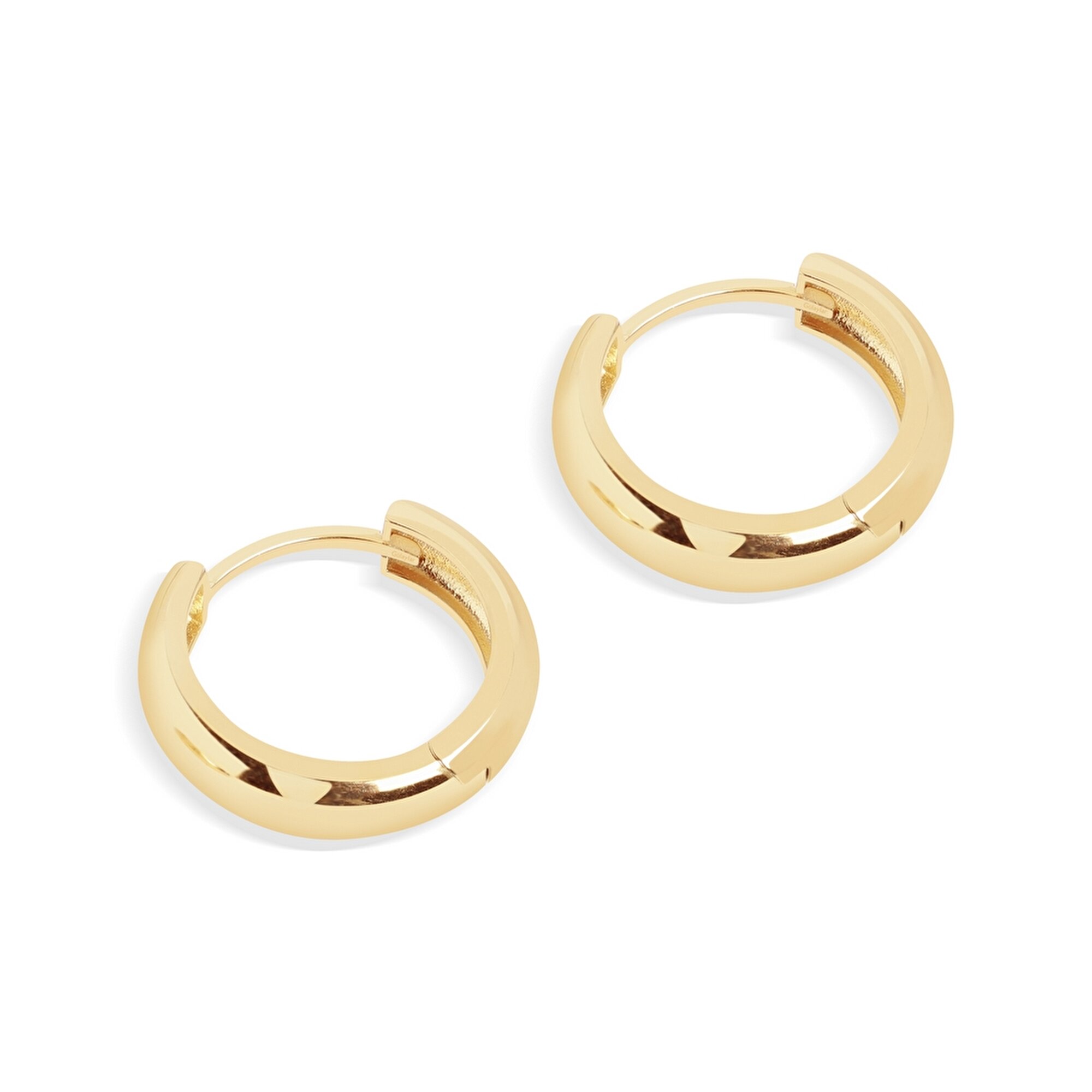 14 Ayar Sarı Altın Halka Küpe