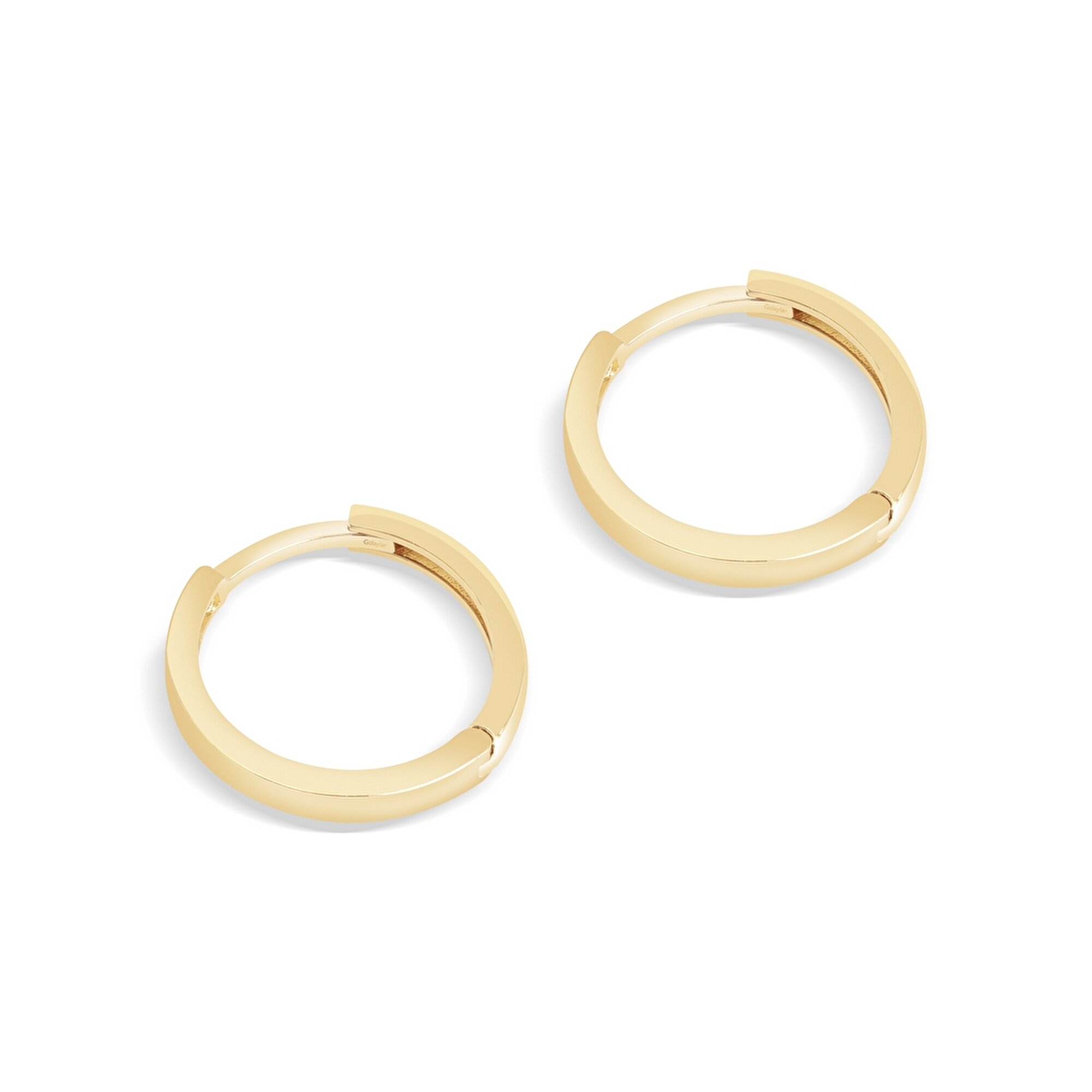 14 Ayar Sarı Altın Halka Küpe