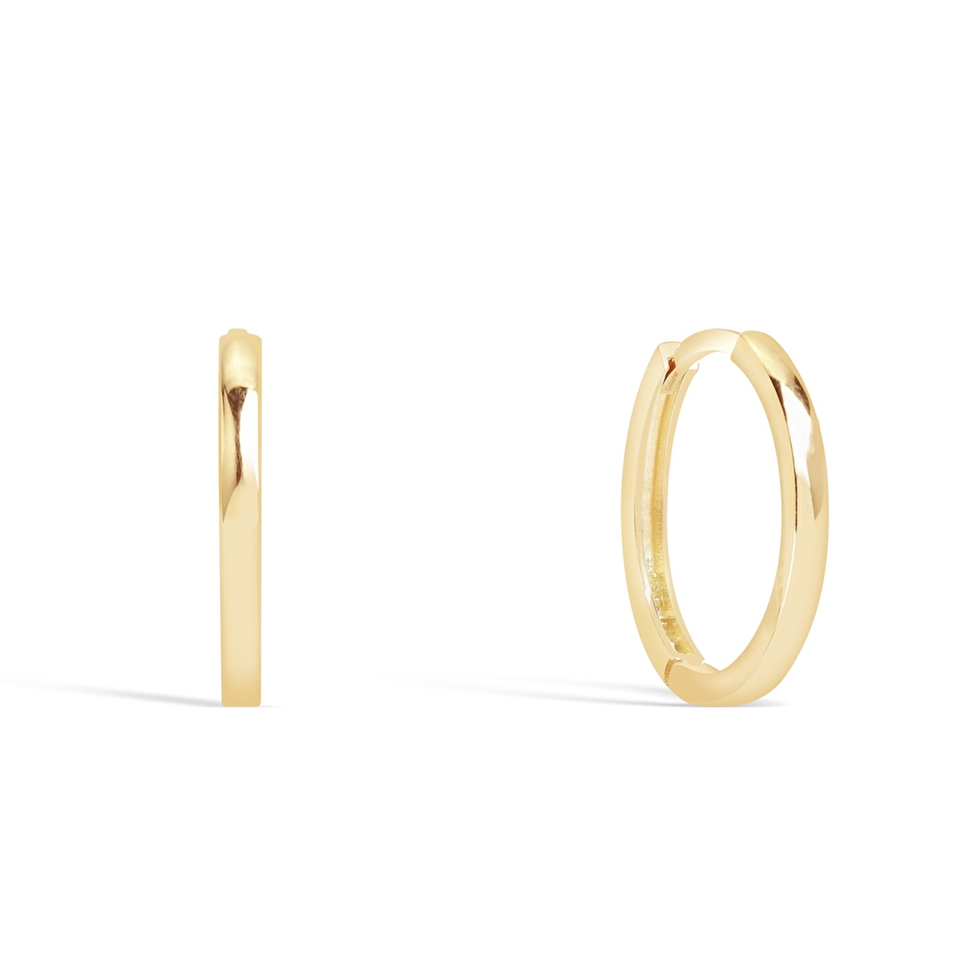 14 Ayar Sarı Altın Halka Küpe