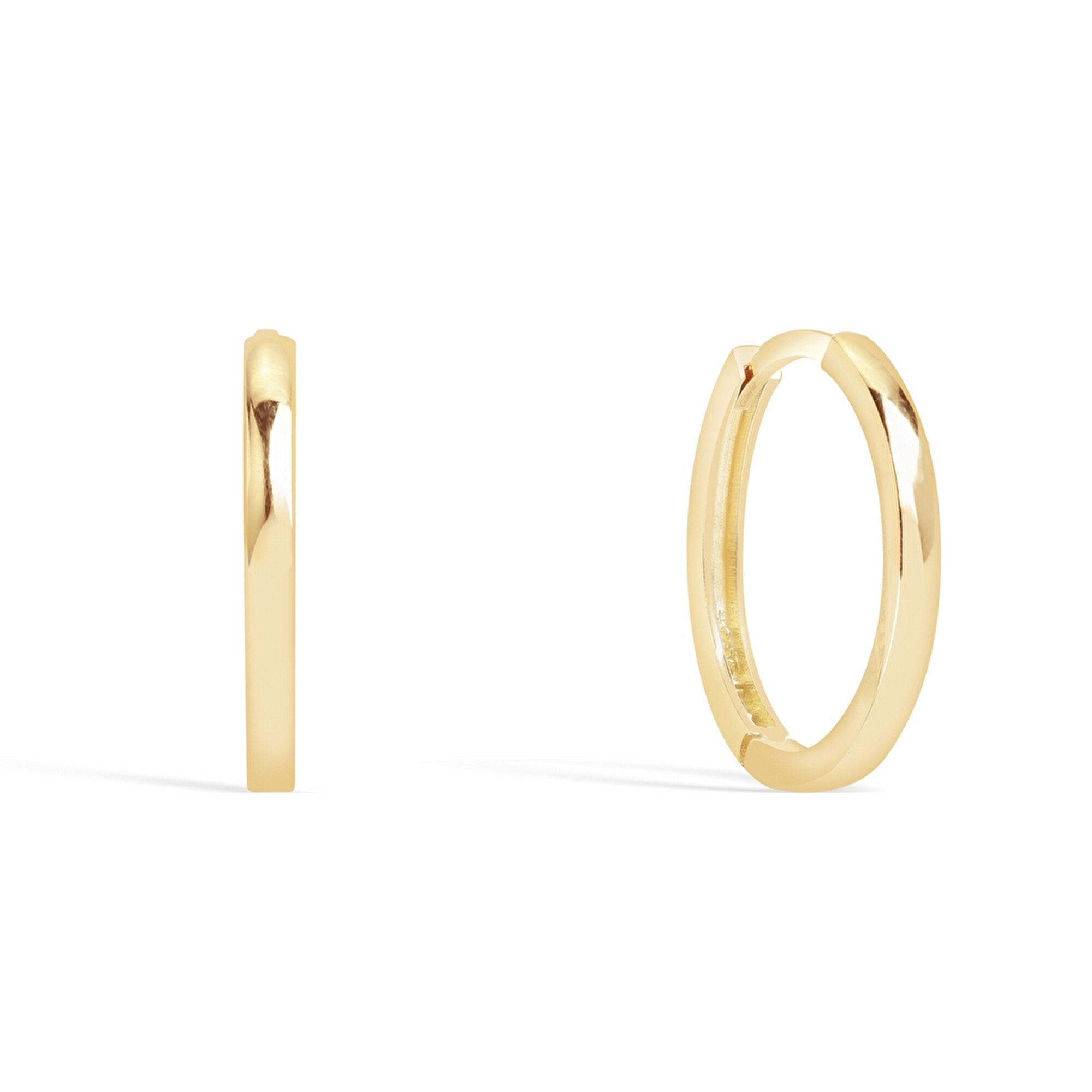 14 Ayar Sarı Altın Halka Küpe