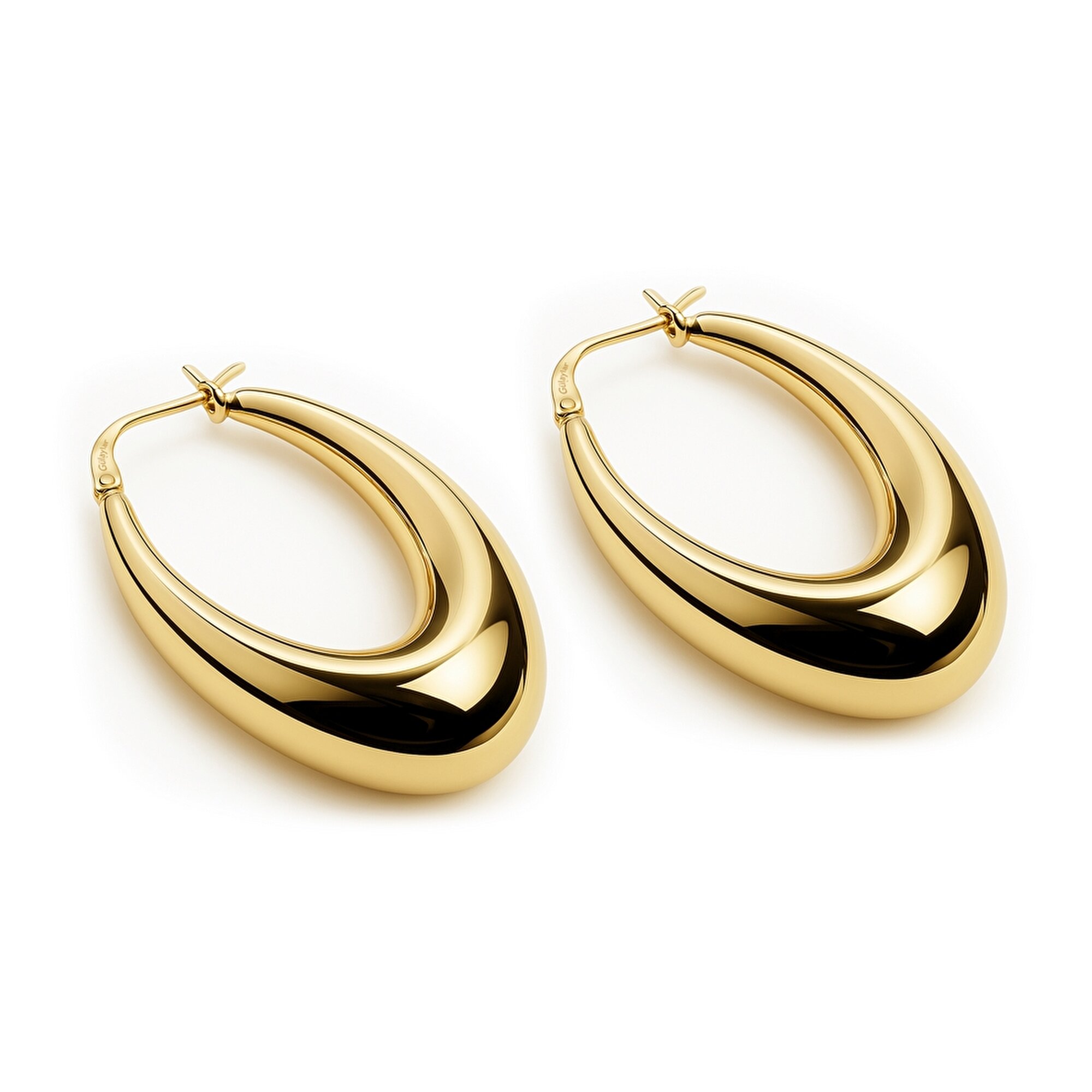 14 Ayar Sarı Altın Halka Küpe