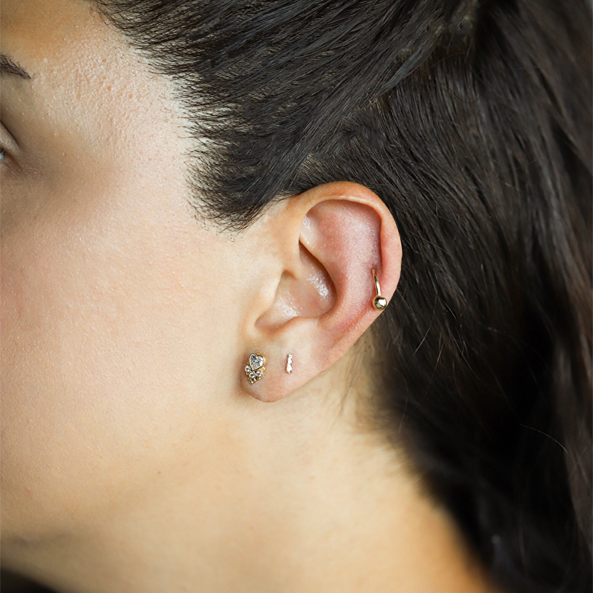 14 Ayar Sarı Altın Halka Helix Piercing