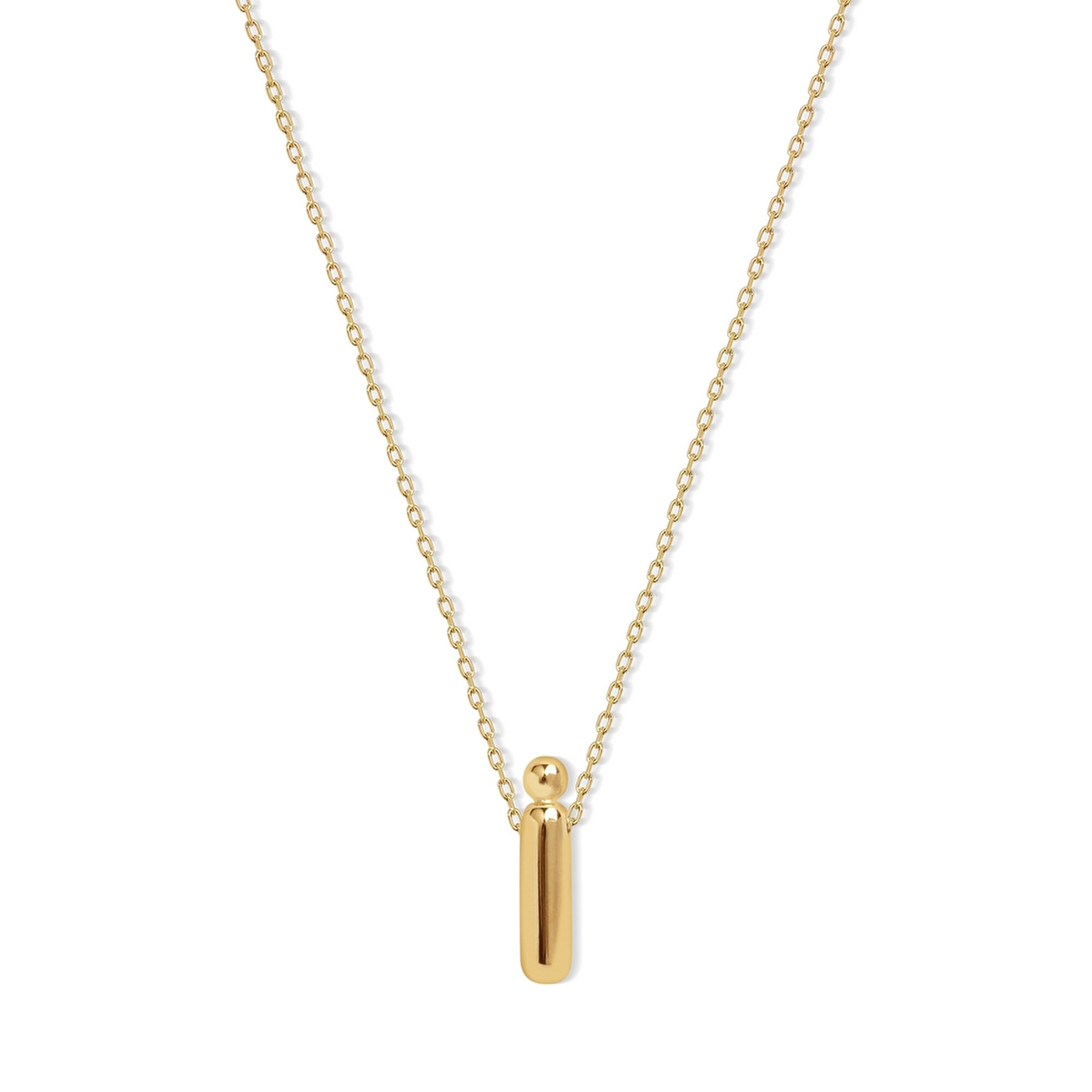 14 Ayar İ Harf Bubble Kolye