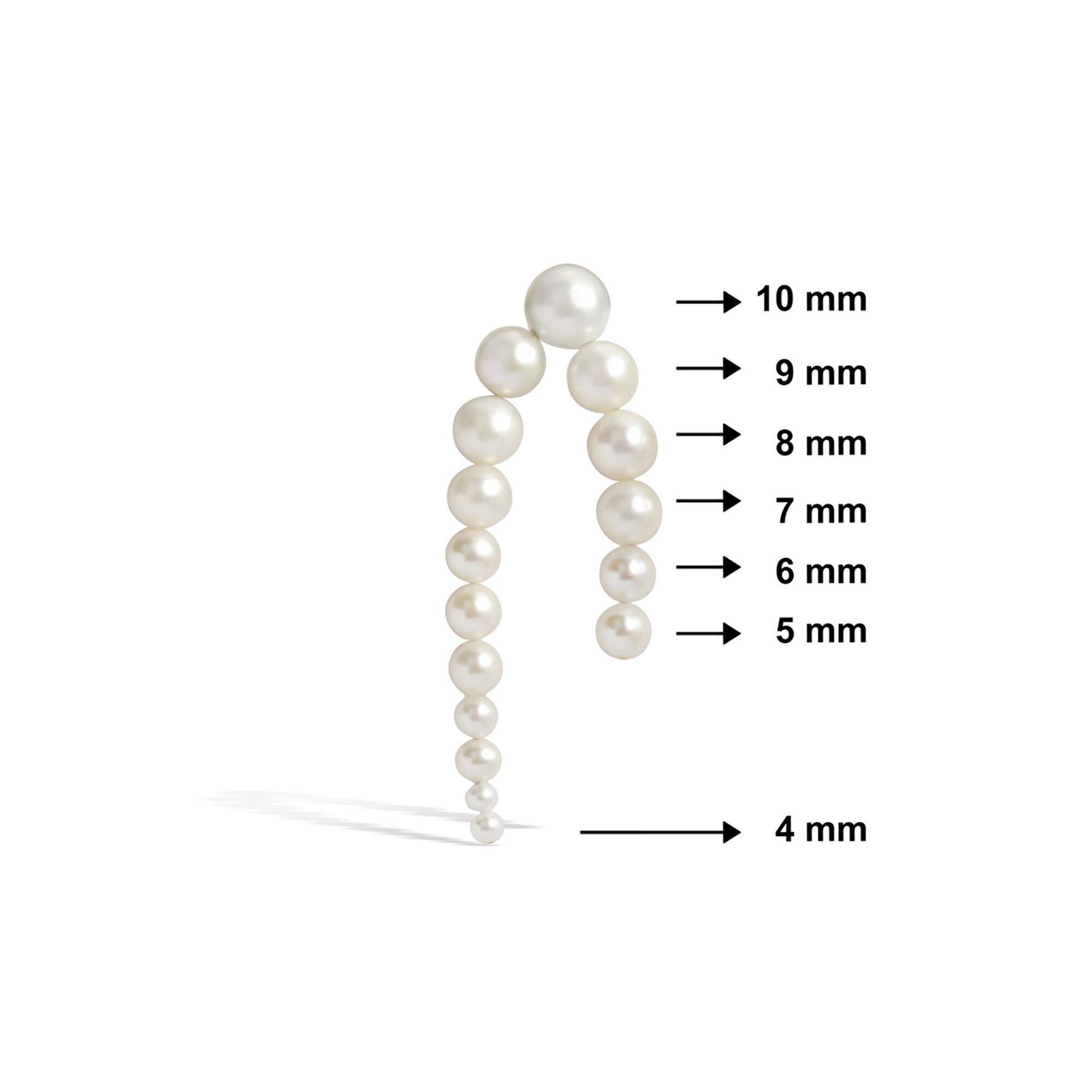 14 Ayar Sarı Altın İnci Küpe