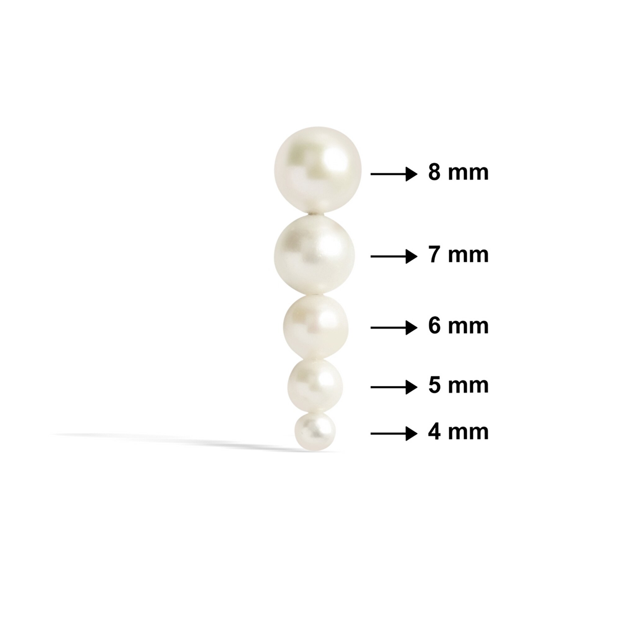 14 Ayar Sarı Altın İnci Küpe