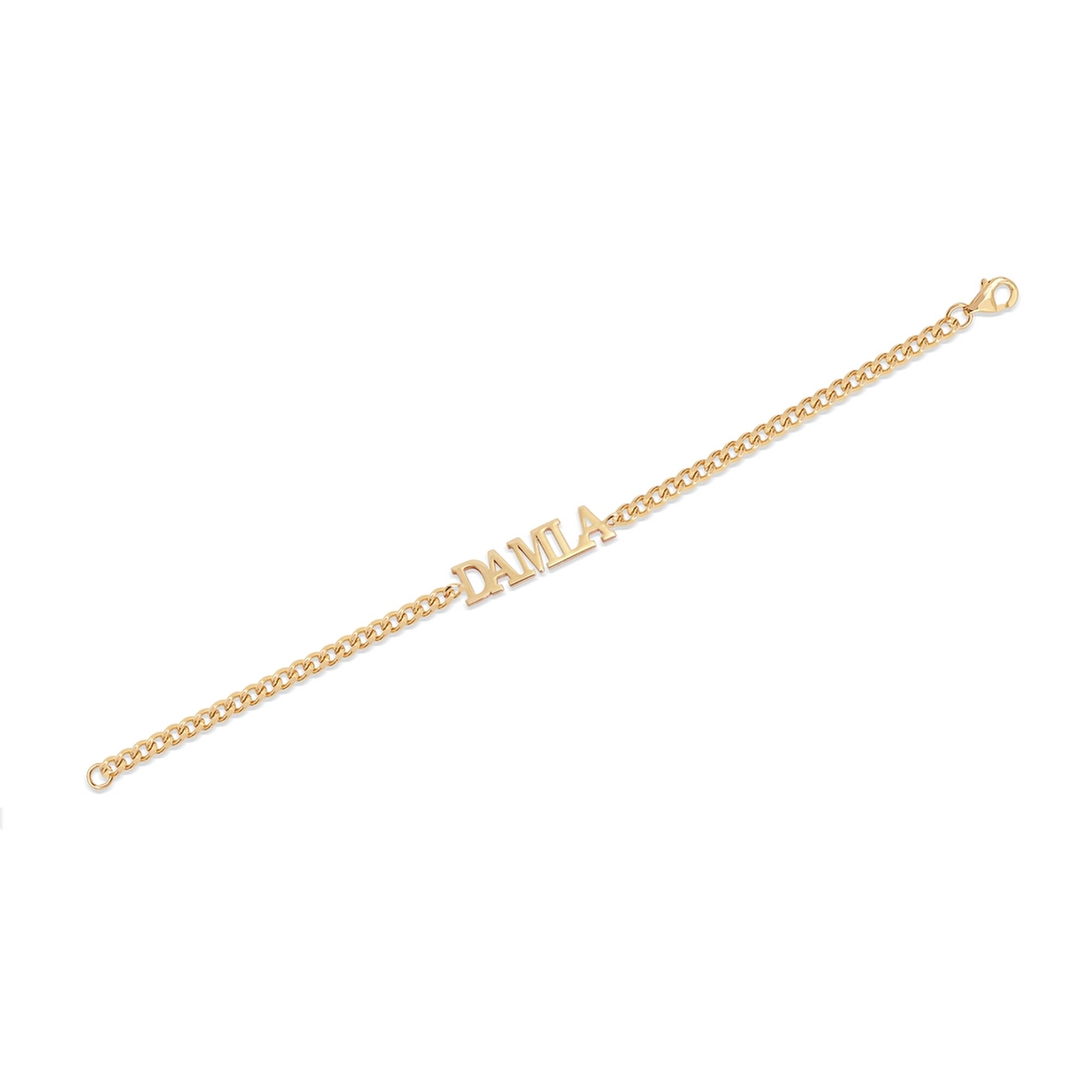 14 Ayar Sarı Altın İsimli Bileklik