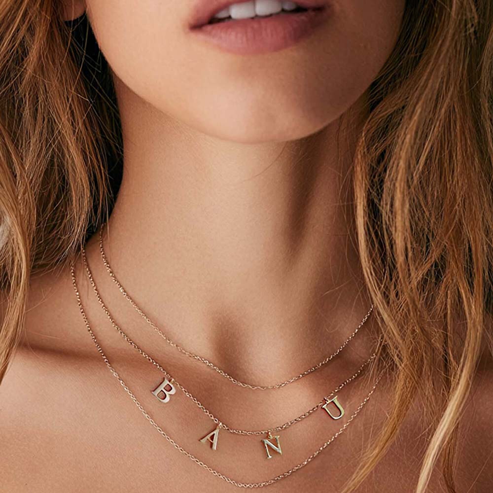 14 Ayar Sarı Altın İsimli Kolye