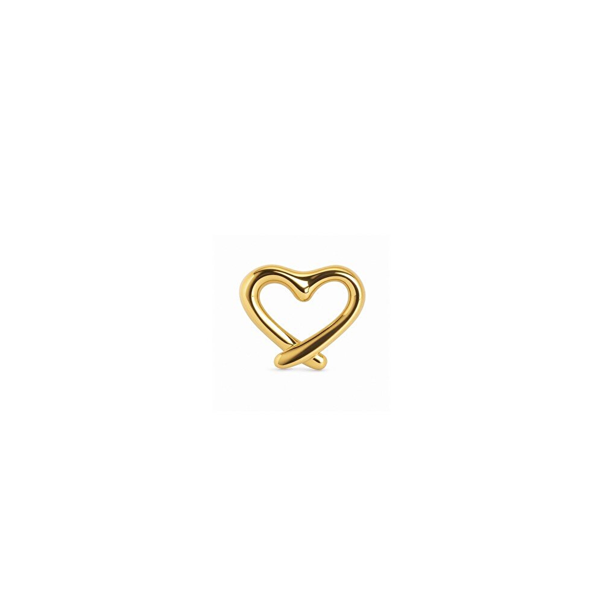 14 Ayar Sarı Altın Kalp Tragus Piercing