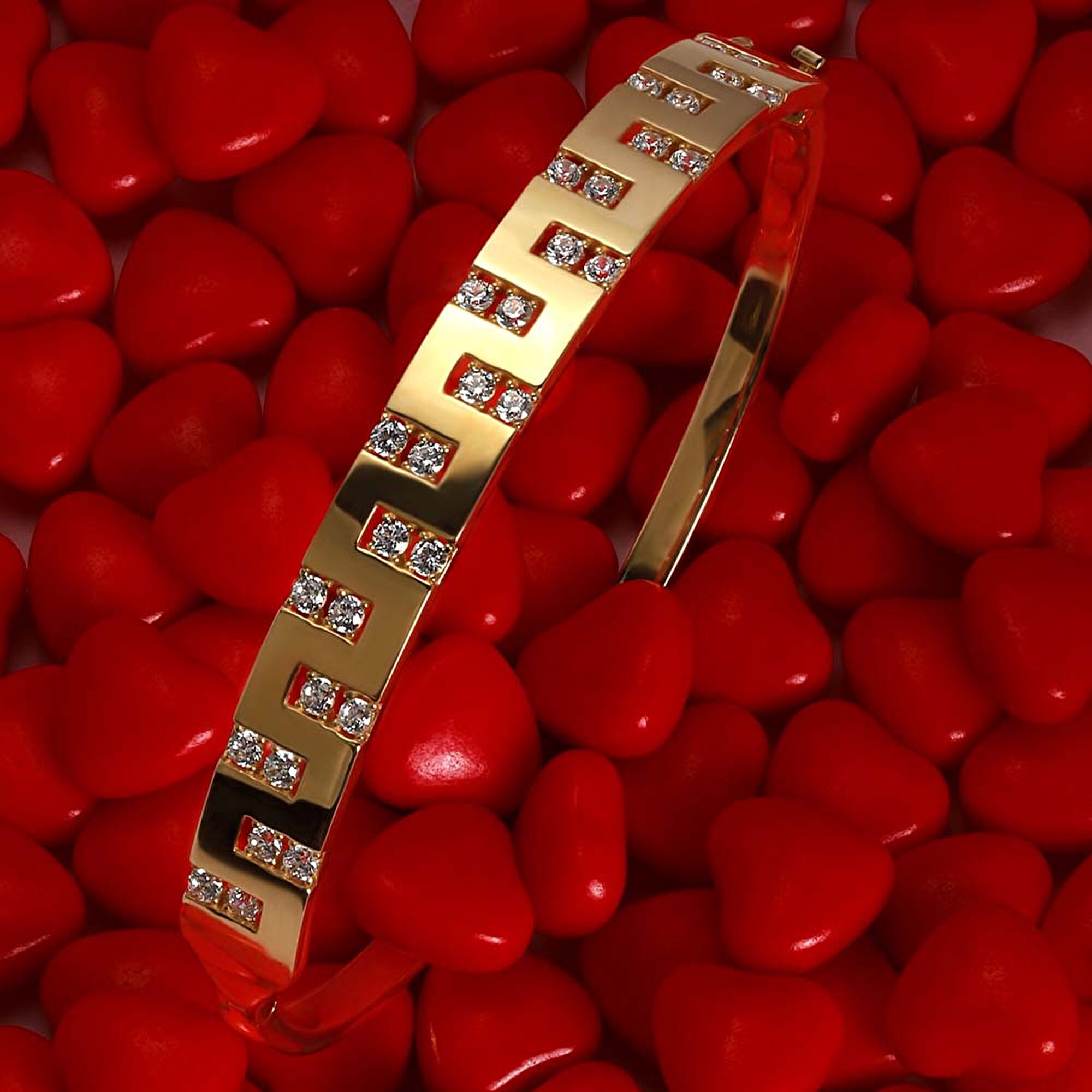 14 Ayar Sarı Altın Kelepçe Bilezik