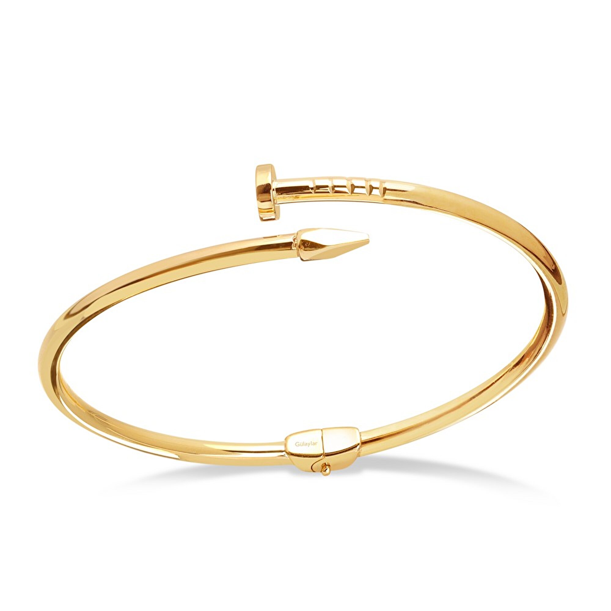 14 Ayar Sarı Altın Kelepçe Bilezik