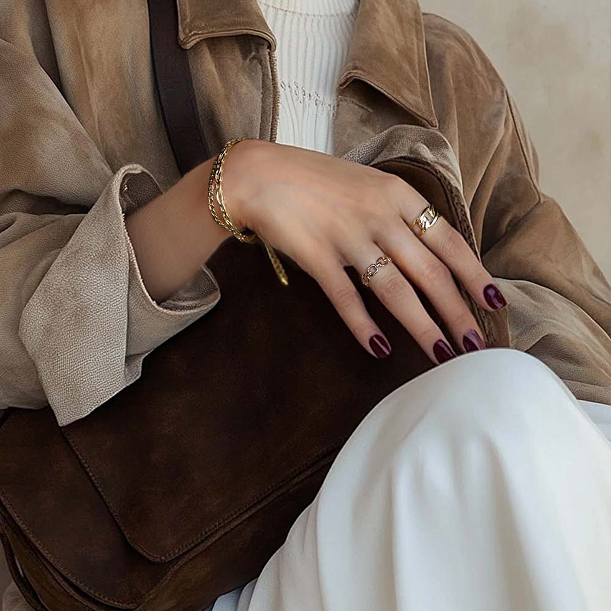 14 Ayar Sarı Altın Kelepçe Bilezik