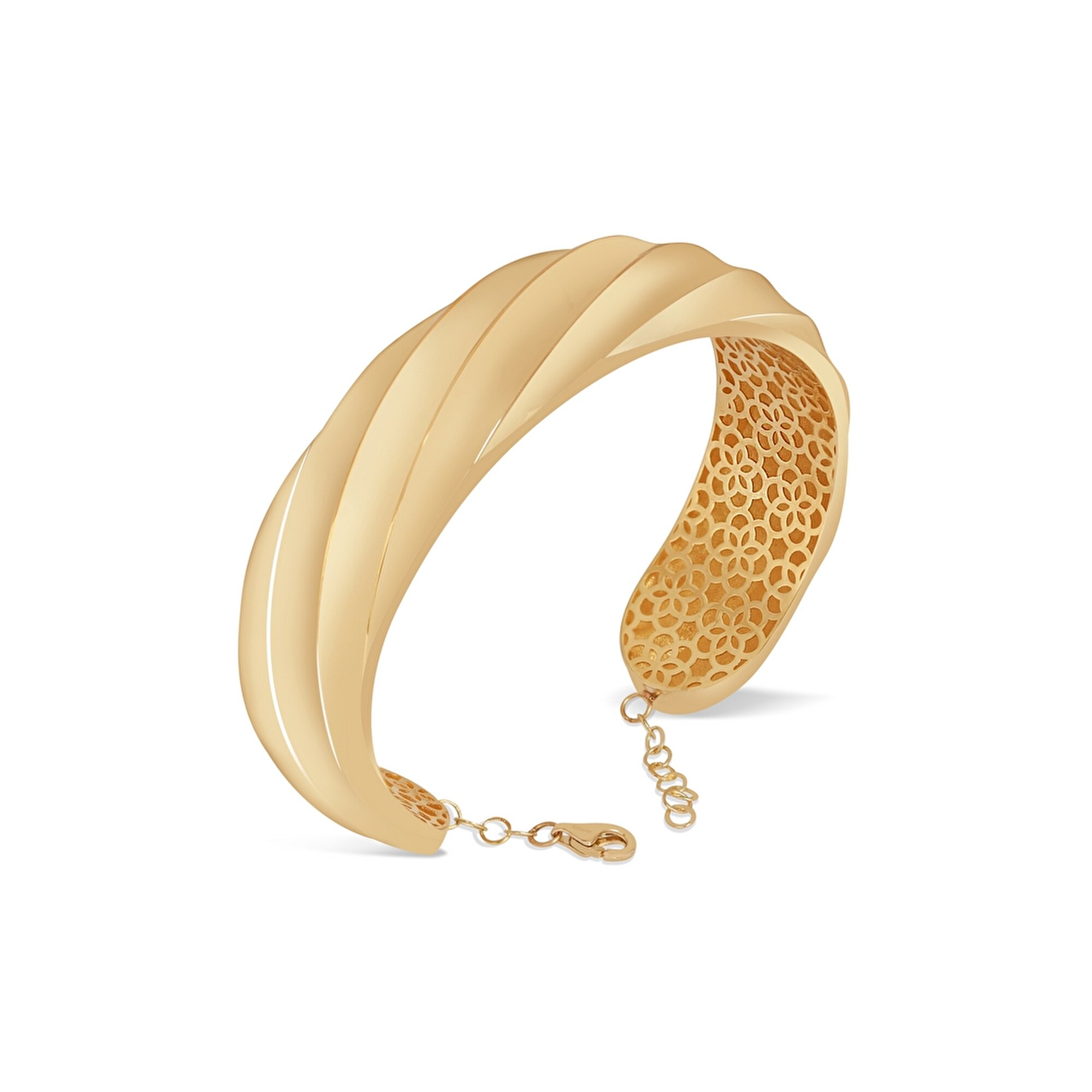 14 Ayar Sarı Altın Kelepçe Bilezik