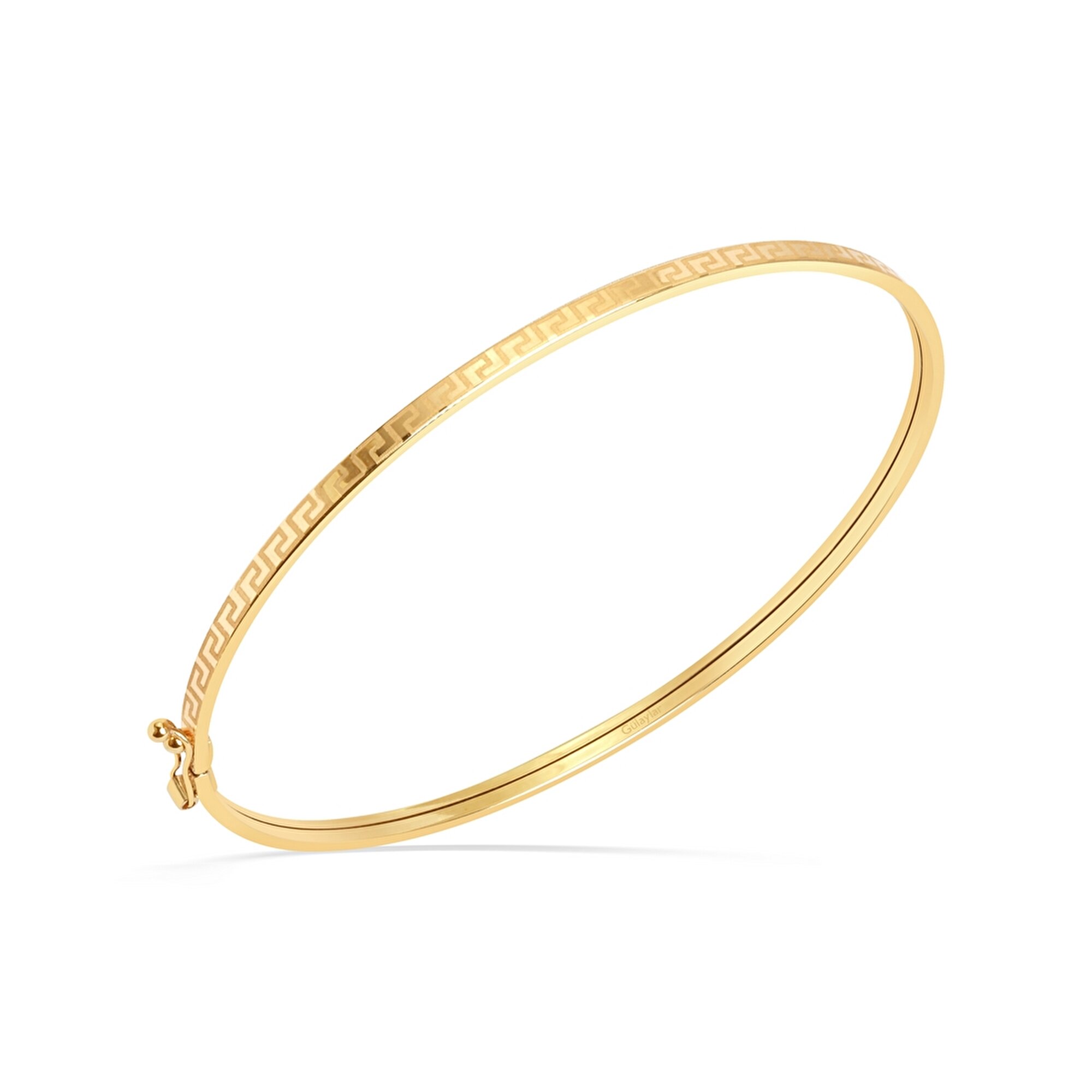 14 Ayar Sarı Altın Kelepçe Ajda Bilezik