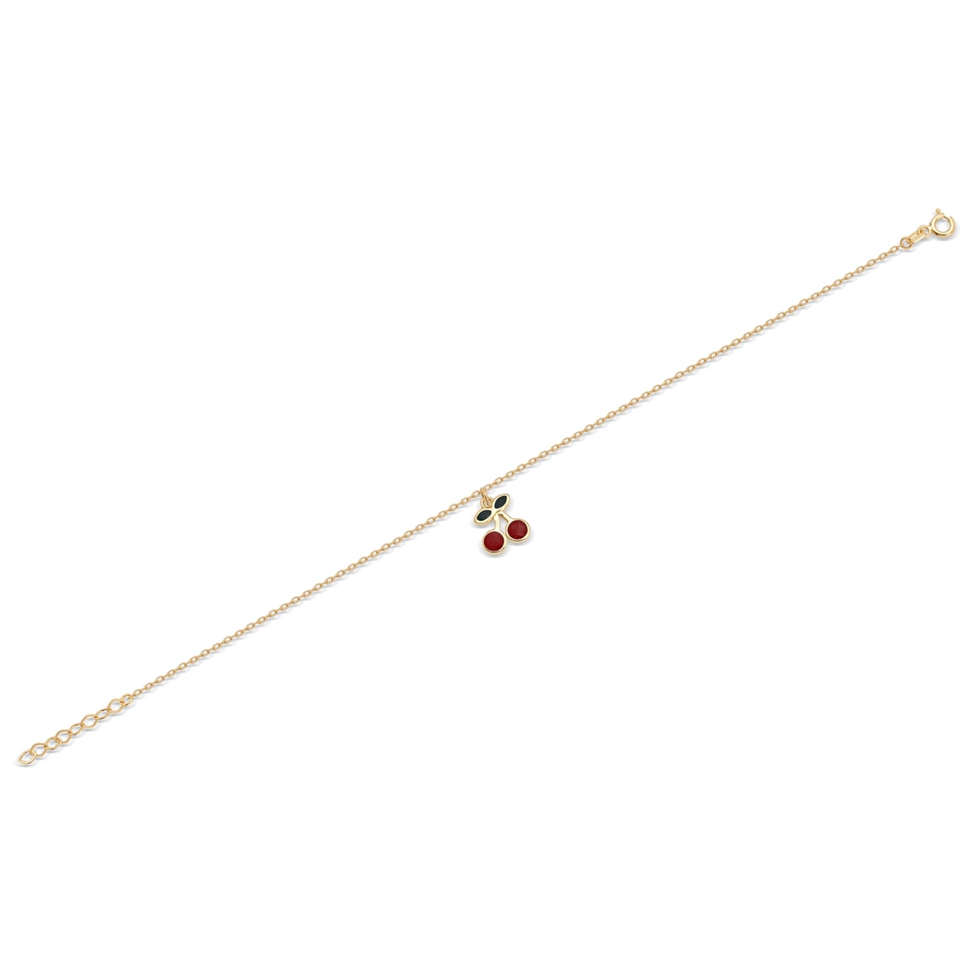 14 Ayar Sarı Altın Kiraz Figürlü Halhal